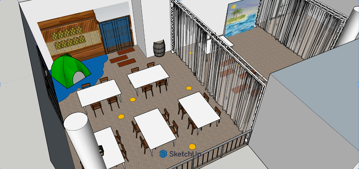 TRCC FOH Area First Draft Sketchup