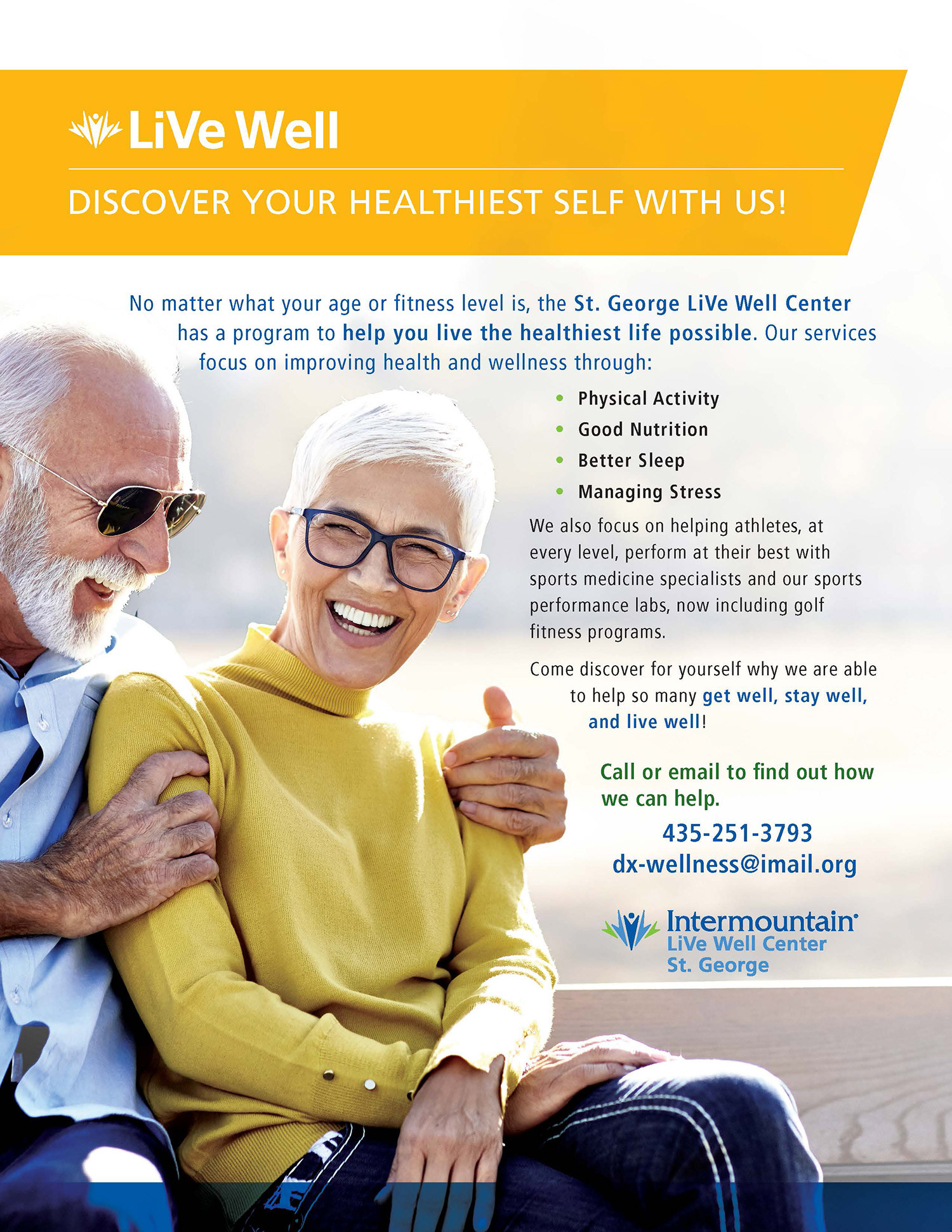 Intermountain St. George Regional Hospital Huntsman World Senior Games Program ad
