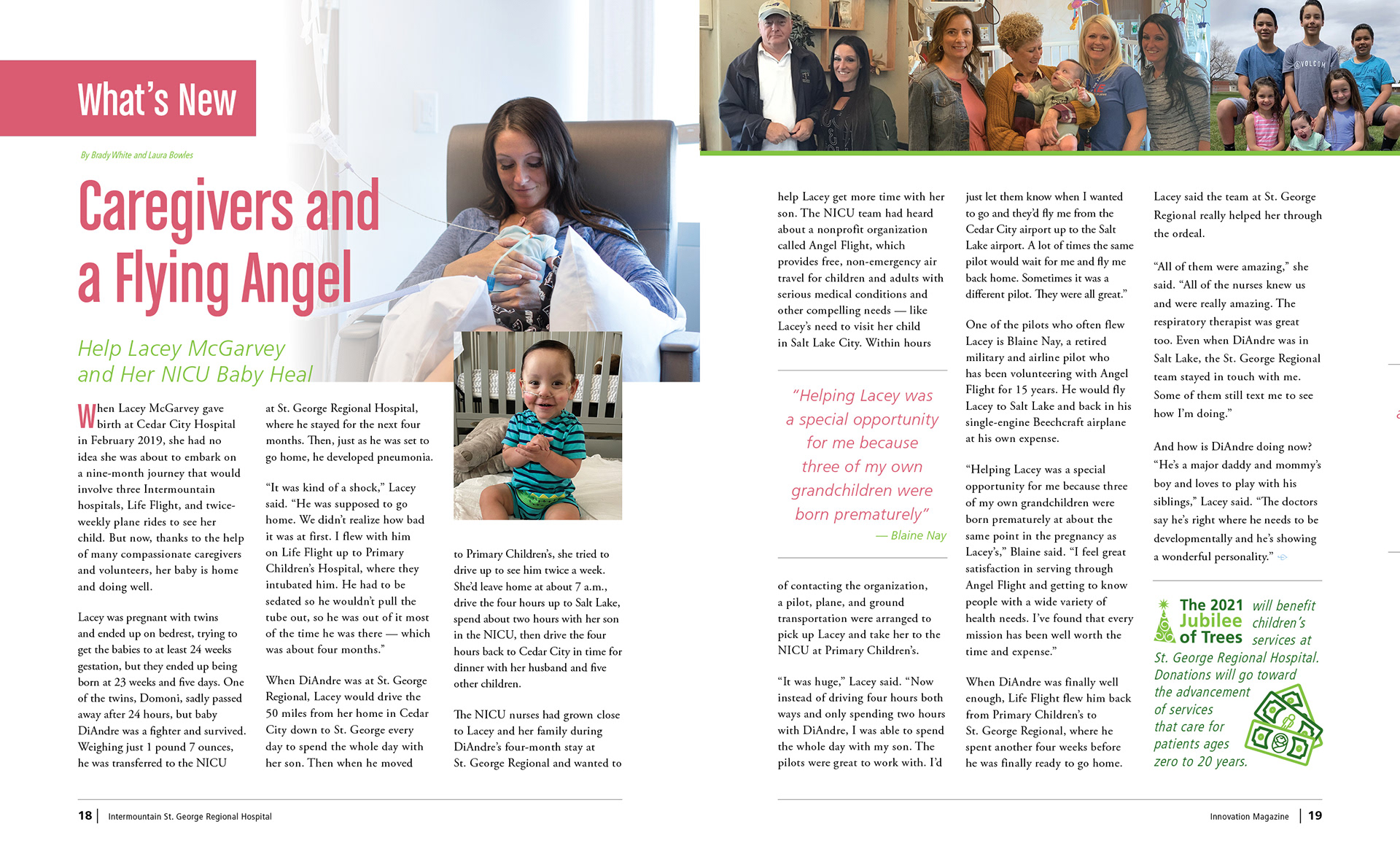 Caregivers and Flying Angel spread