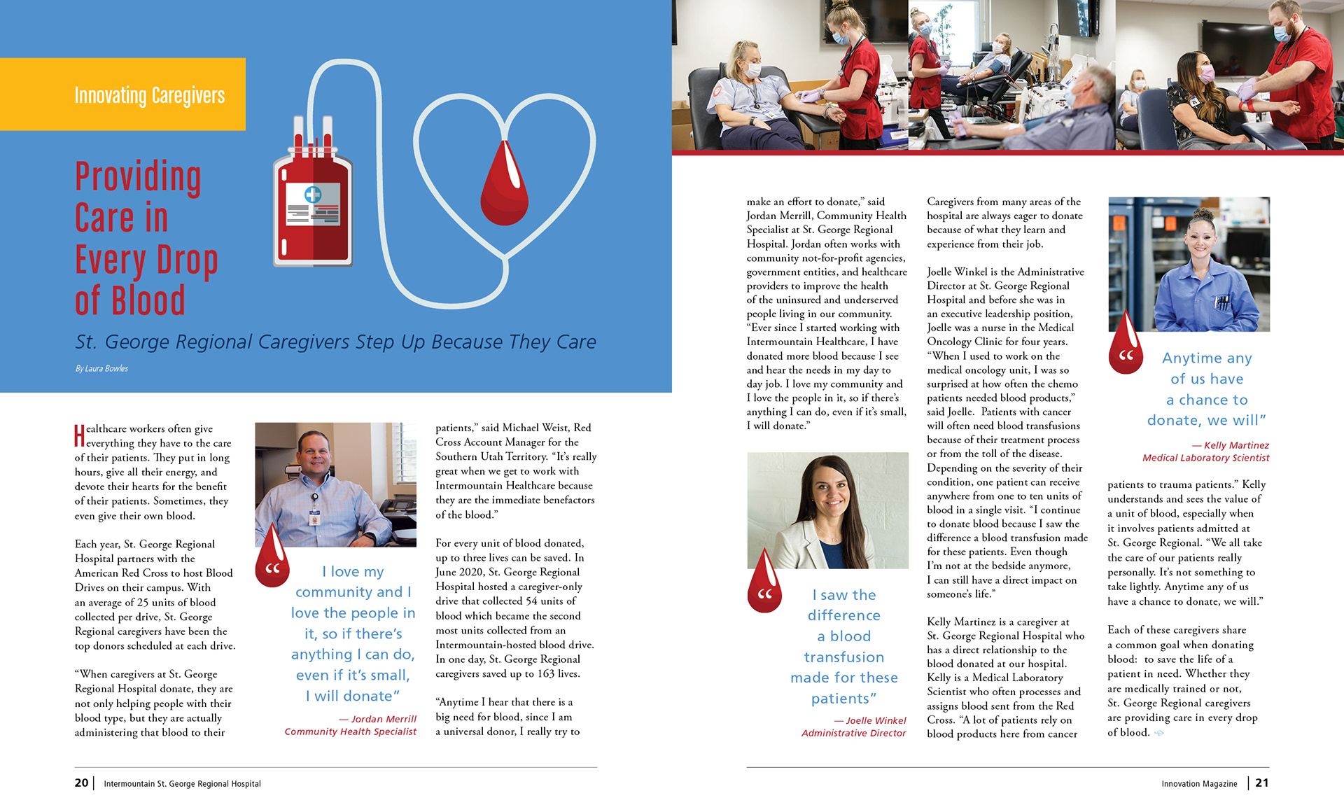 Caregiver Blood Drive spread