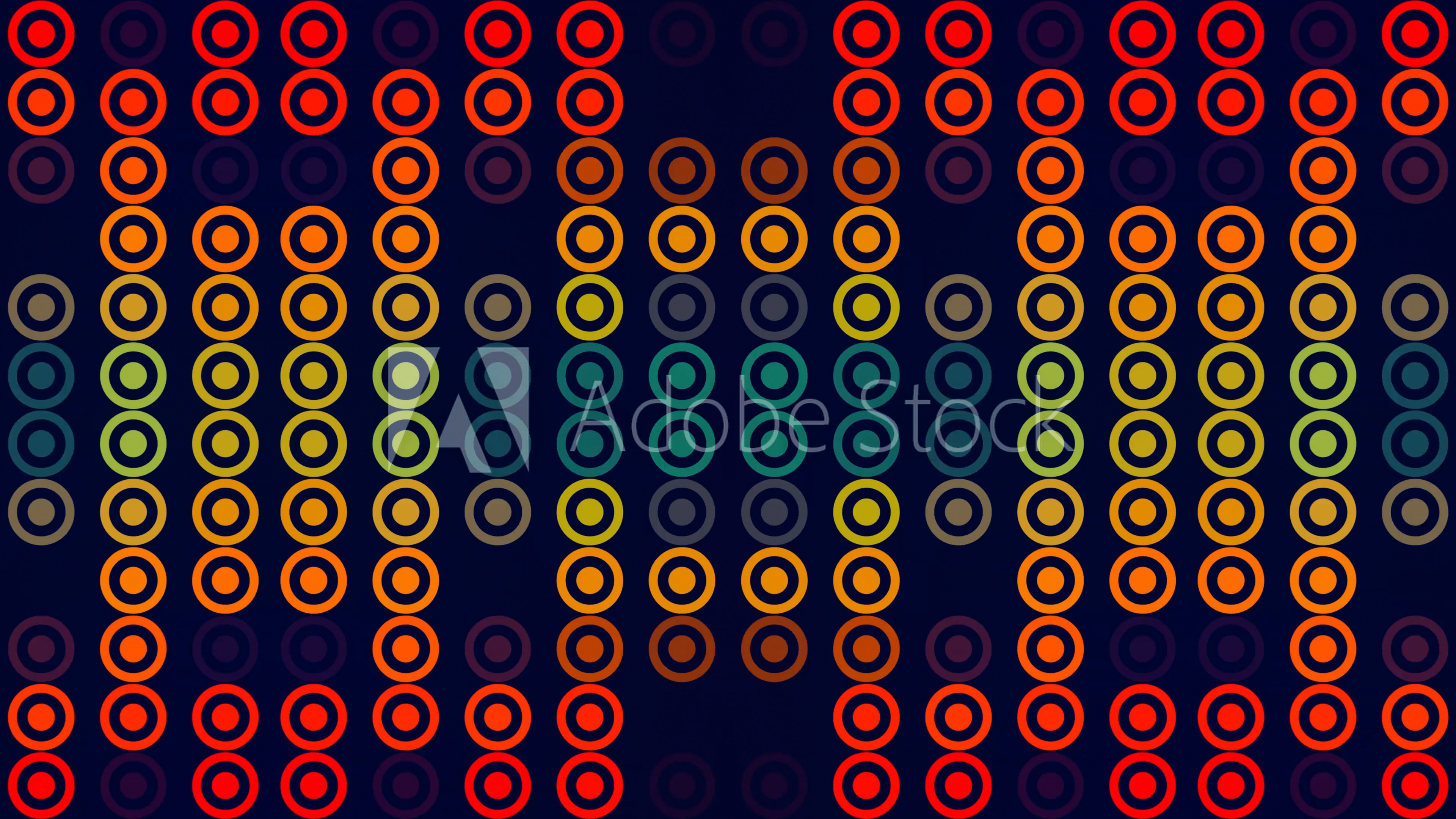 Seamless deep blue backdrop with colourful circles.