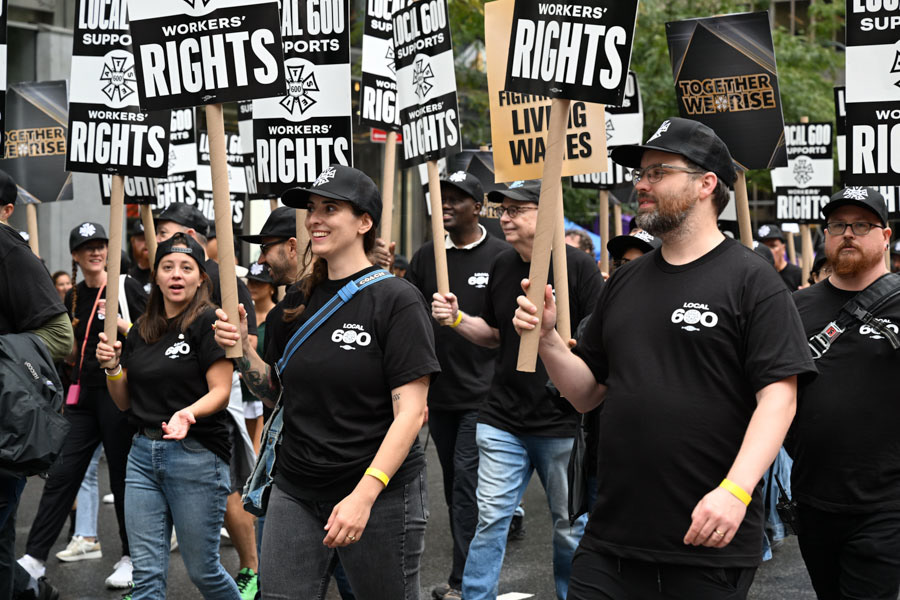 Shirts printed for Workers' Rights Rally in New York
