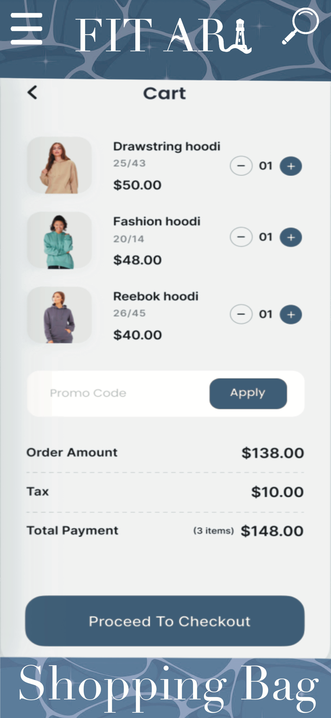 SHOPPING CART SCREEN