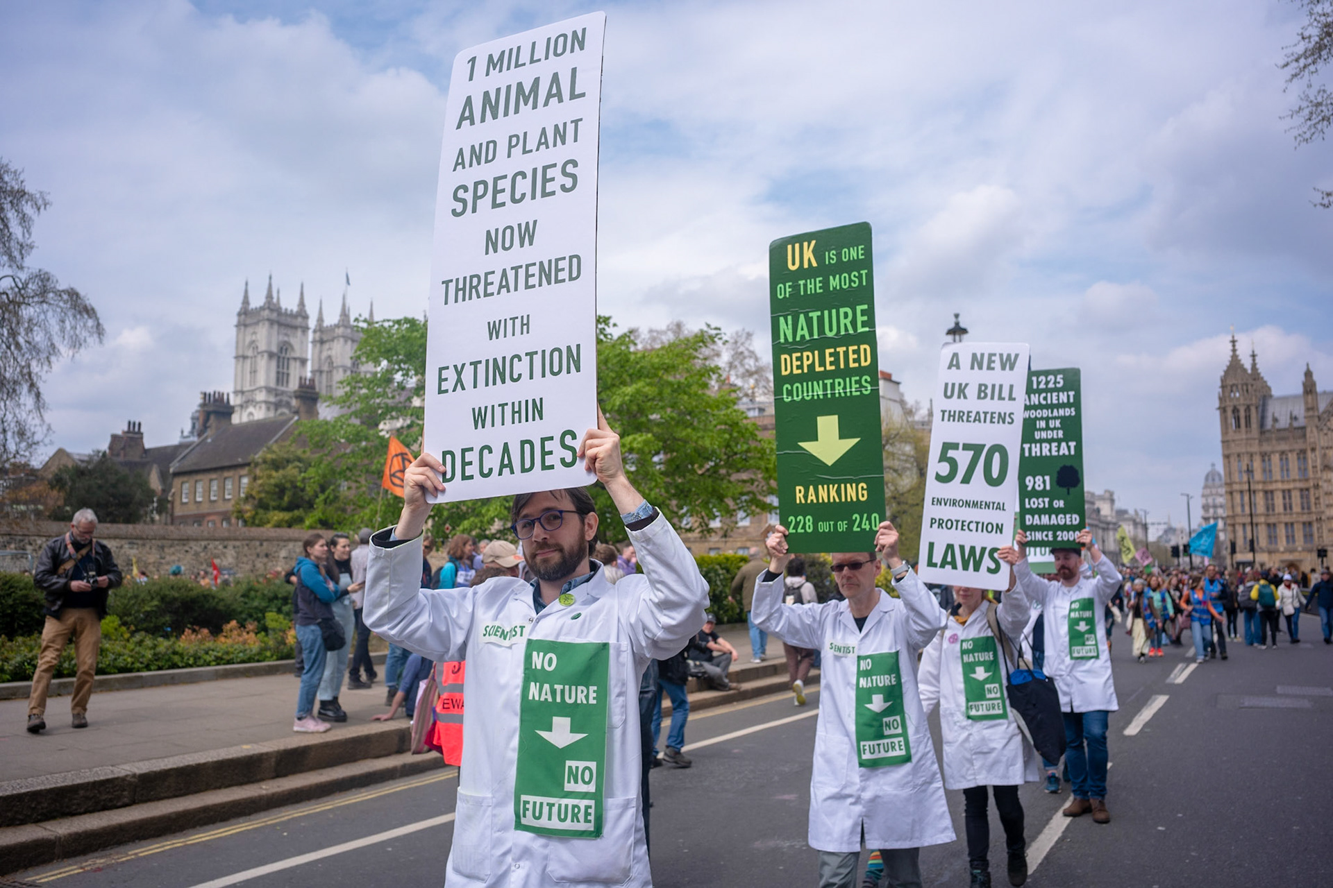 Extinction rebellion and other campaign groups continued with their second day of four-days of protest in parliament Square. The protesters would step up their action if the UK government if they don’t accept their two climate change demands by 5pm on Tuesday 24th April.