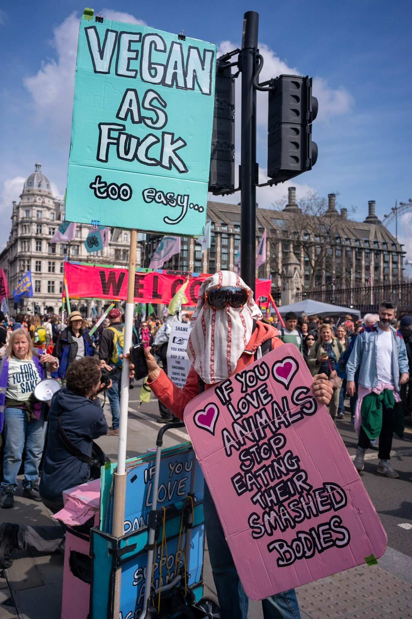Extinction rebellion and other campaign groups continued with their second day of four-days of protest in parliament Square. The protesters would step up their action if the UK government if they don’t accept their two climate change demands by 5pm on Tuesday 24th April.