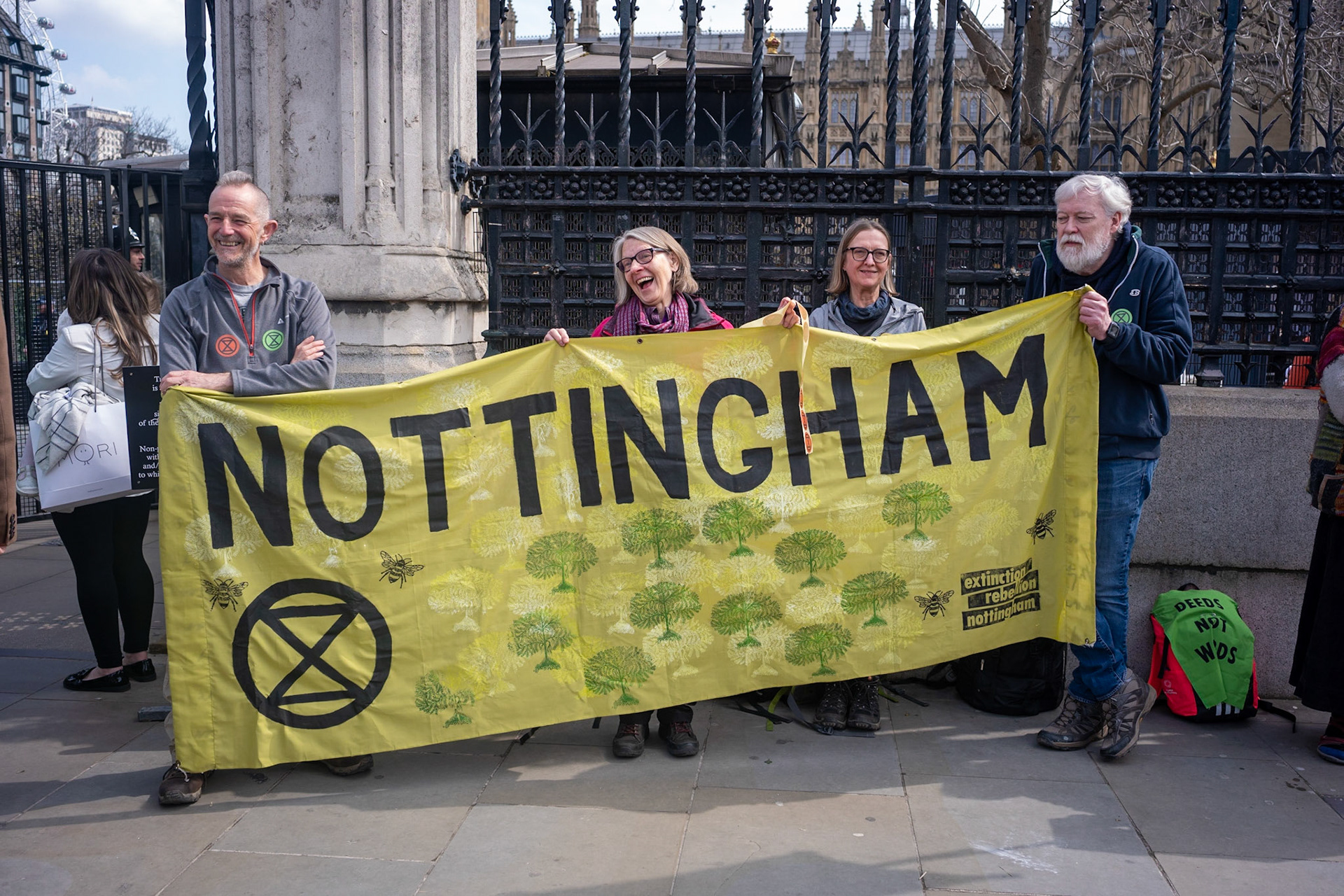 Extinction rebellion and other campaign groups continued with their second day of four-days of protest in parliament Square. The protesters would step up their action if the UK government if they don’t accept their two climate change demands by 5pm on Tuesday 24th April.