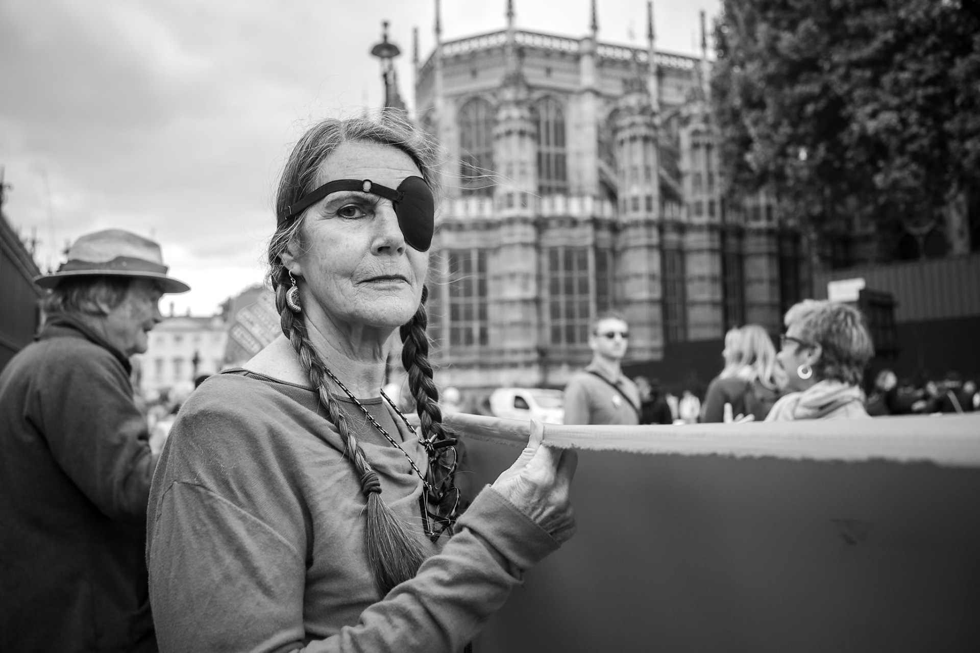 London, UK. 06 JUN 2025. Protesters wearing red surrounded Parliament, demanding that the UK government stop arming Israel.Aubrey Fagon / Alamy Live News