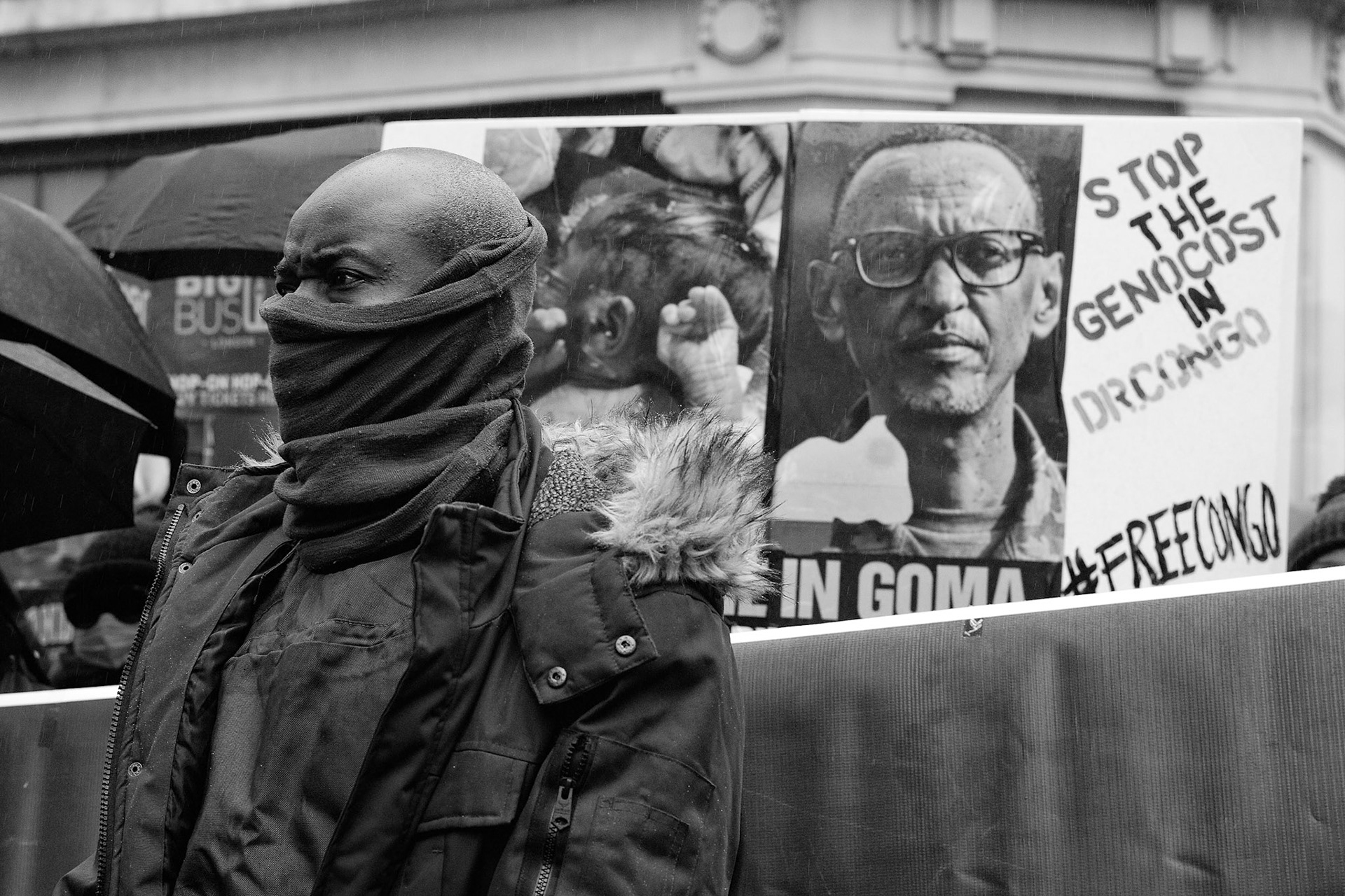 08 FEB 2025 London / UK. Congolese protesters marched through central London to highlight the deteriorating situation in Goma, Democratic Republic of Congo (DRC), which has reached a critical level due to escalating violence. Reports indicate that Rwanda-backed M23 rebels have seized control of Goma and are advancing toward key towns, including Nyabibwe, a critical mining area between Goma and Bukavu.The conflict has triggered a severe humanitarian crisis. Hospitals in Goma are overwhelmed, struggling to manage the influx of casualties. Since the assault began on January 26, 2025, over 2,900 people have died, and around 700,000 have been displaced.Alamy Live News / Aubrey Fagon