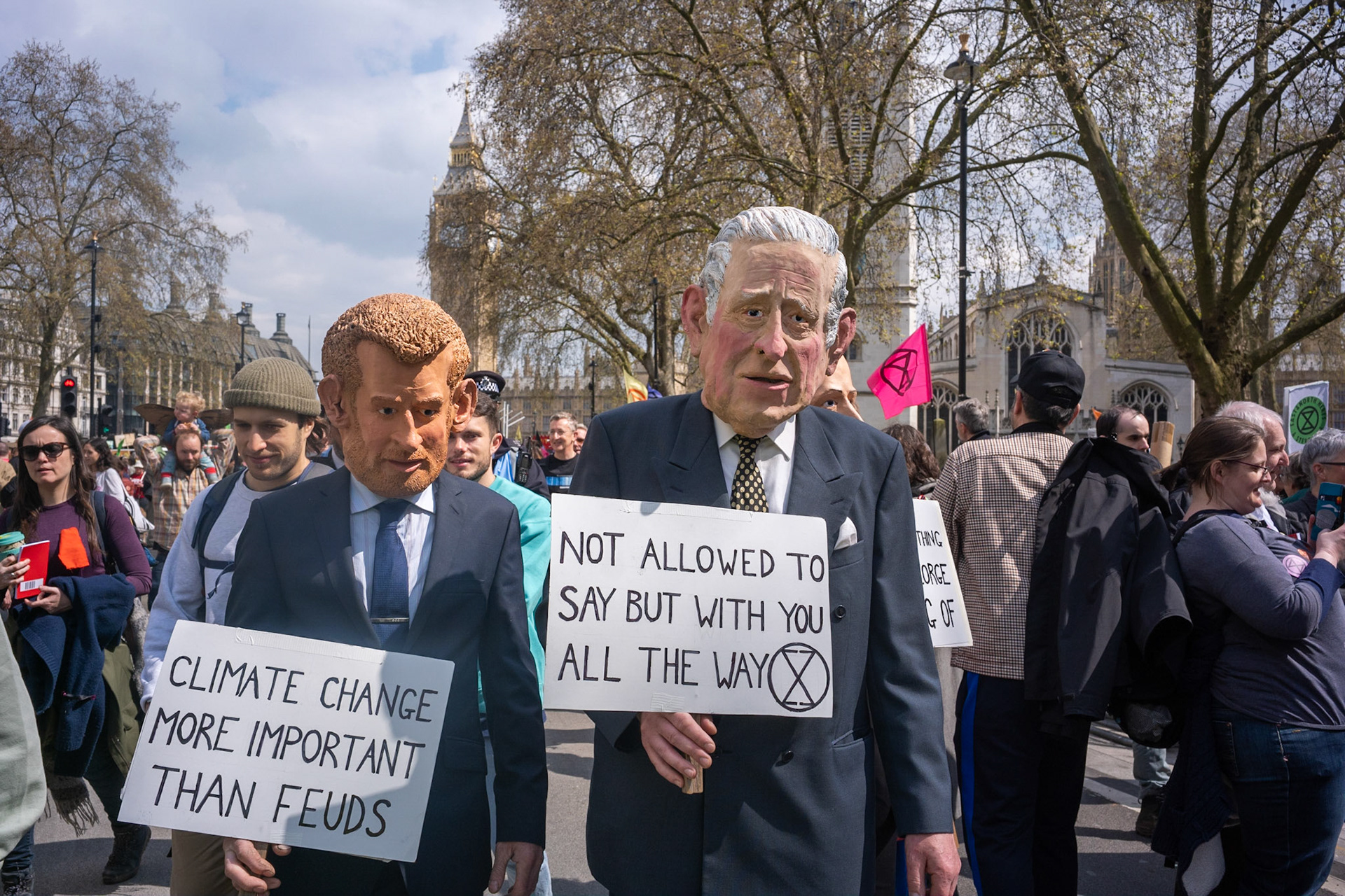 Extinction rebellion and other campaign groups continued with their second day of four-days of protest in parliament Square. The protesters would step up their action if the UK government if they don’t accept their two climate change demands by 5pm on Tuesday 24th April.