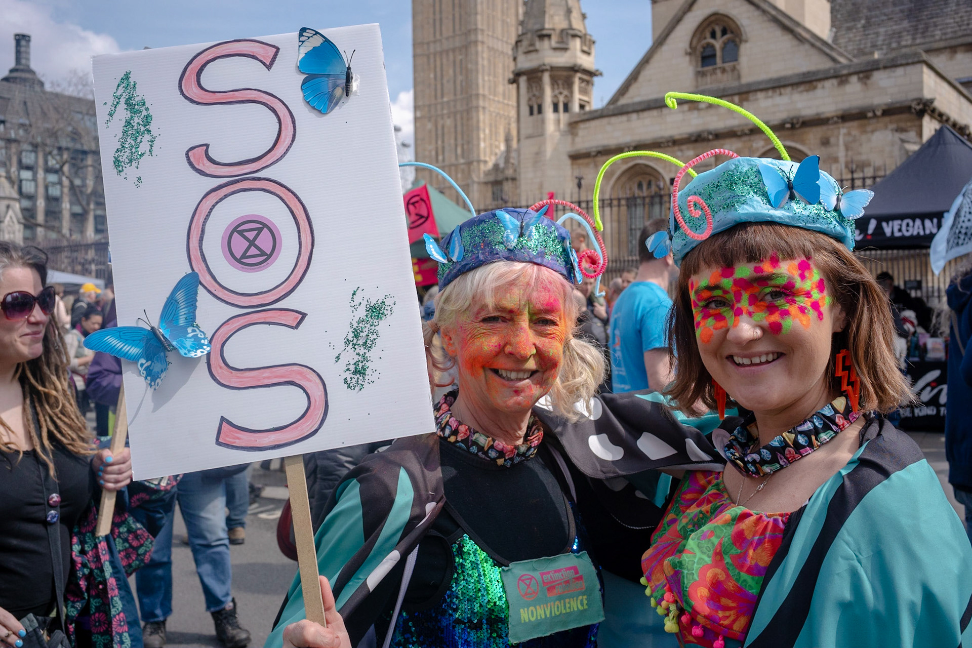 Extinction rebellion and other campaign groups continued with their second day of four-days of protest in parliament Square. The protesters would step up their action if the UK government if they don’t accept their two climate change demands by 5pm on Tuesday 24th April.