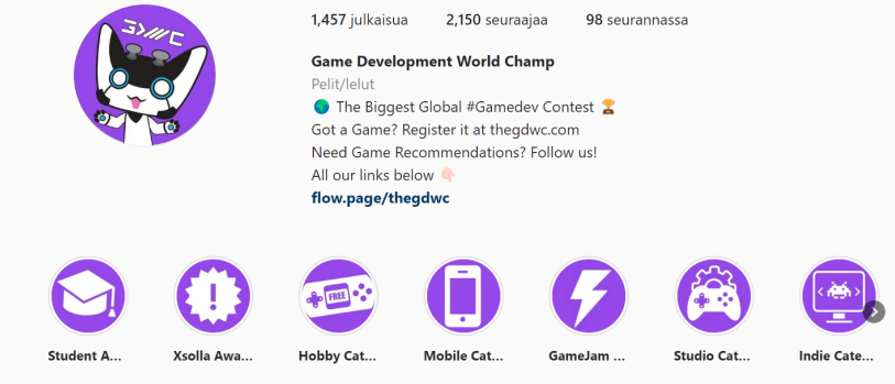 Logo and matching highlight icons for Instagram / GDWC 2022