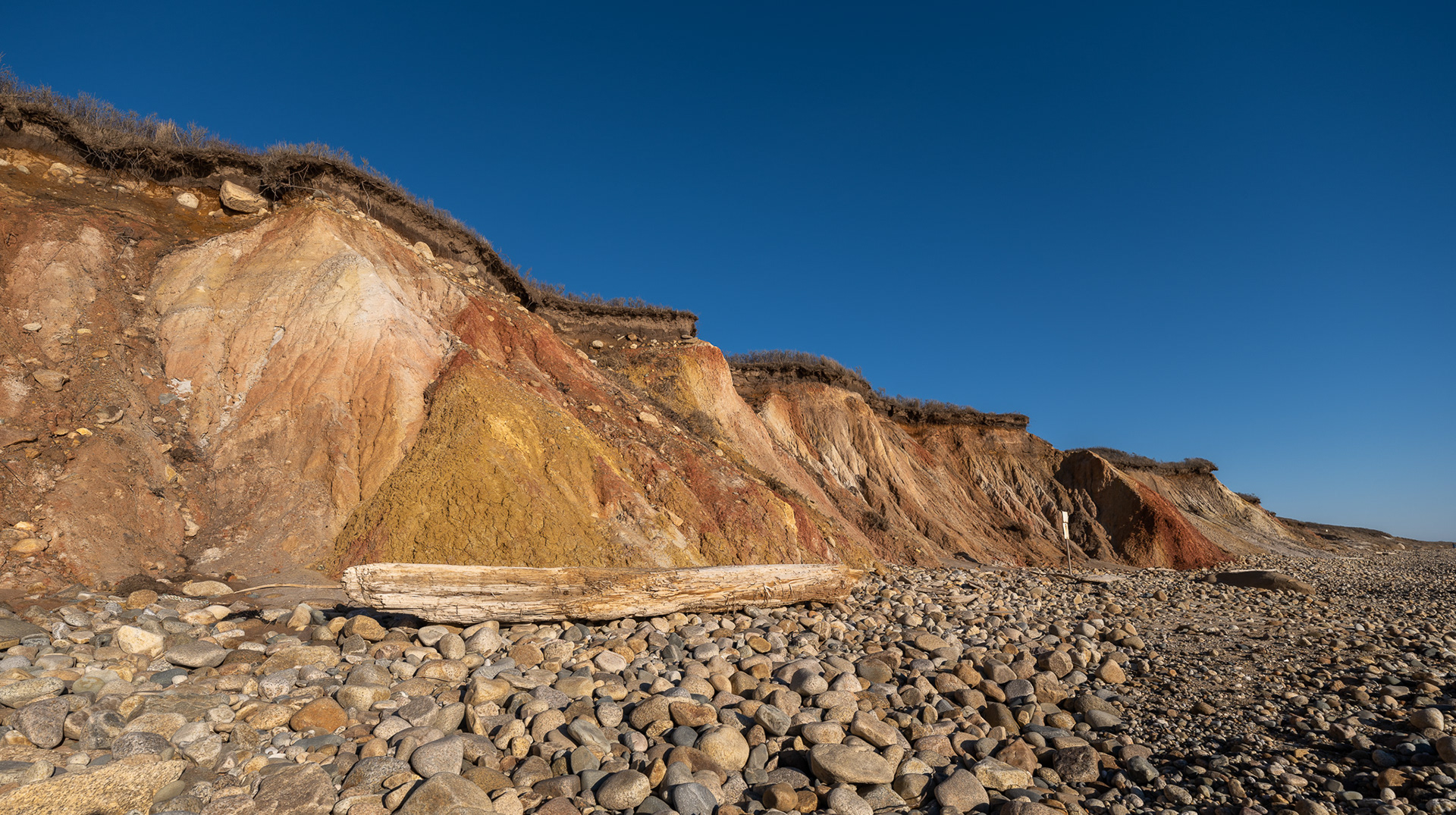 The Aquinnah (and Federally protected) clay cliffs. How's 500,000 years of erosion sound?