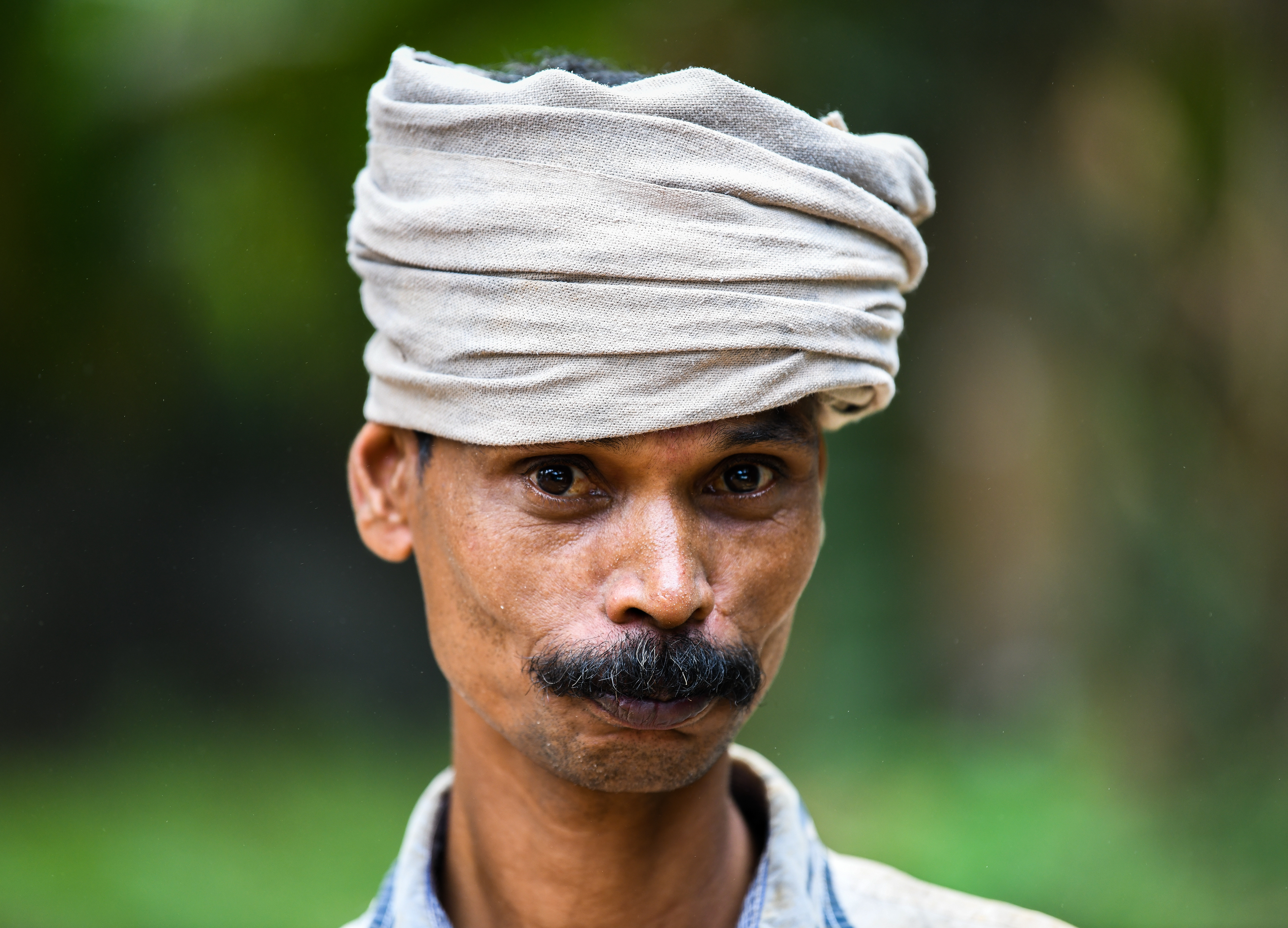 woodcutter on Munroe Island, Kerala, India