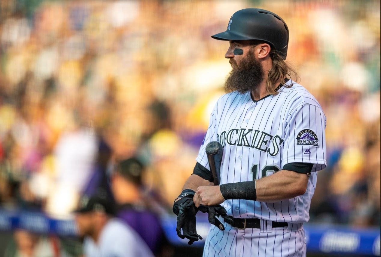 Charlie Blackmon - same game as with Goldy. I took these from center field with a 1200 mm lens. Sigma, of course ! 