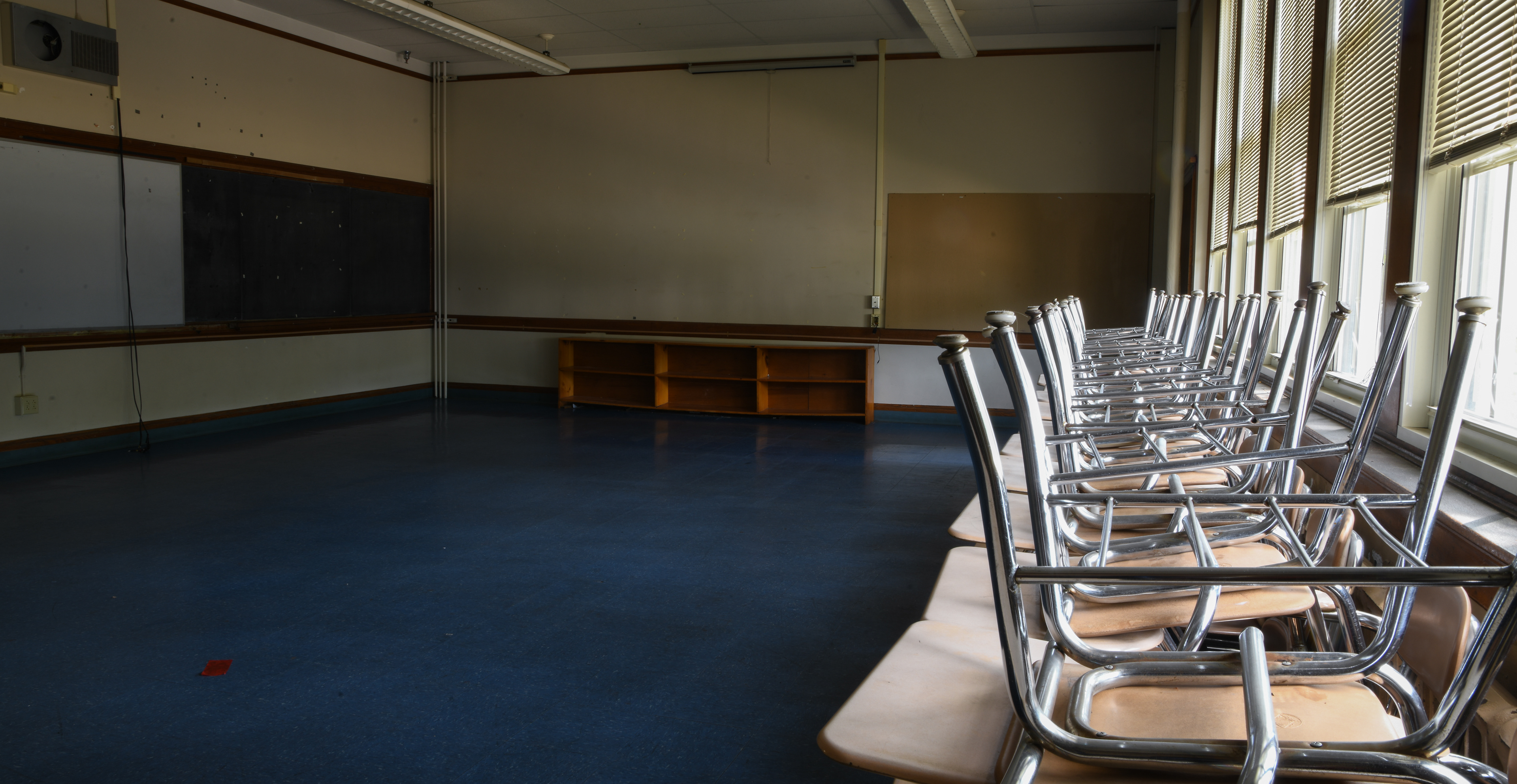 Again, from the same exact spot, except pivoting away from the classroom windows.