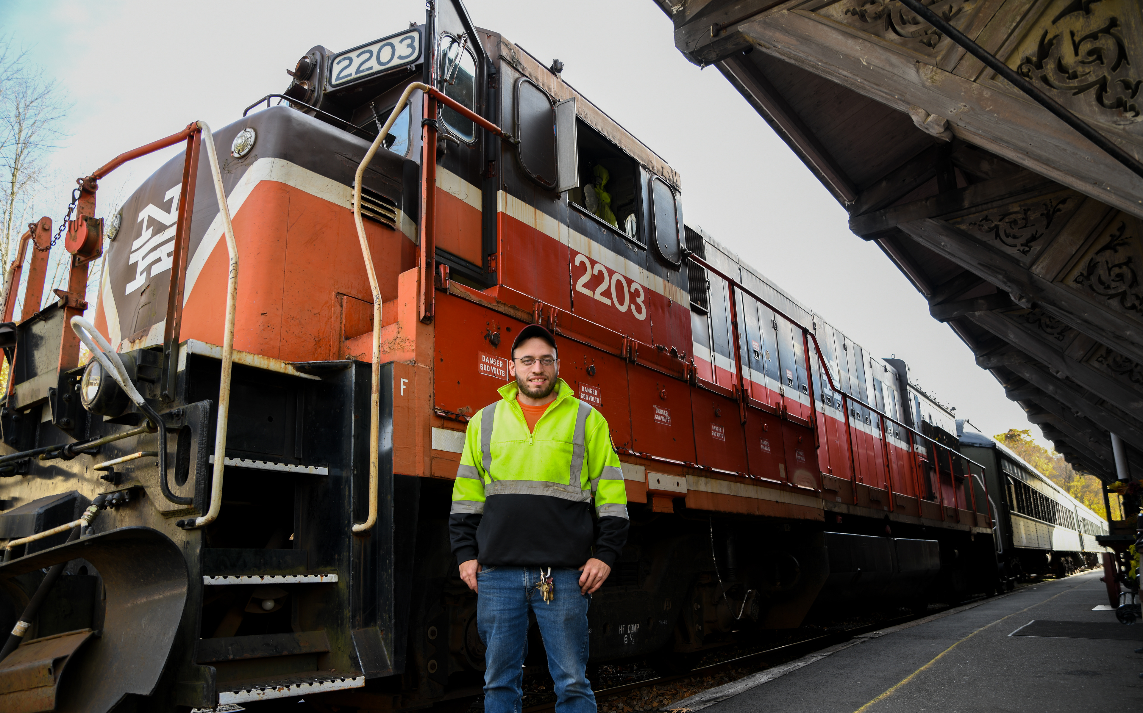 The Railroad Museum of New England is 100% volunteer. This is Mike.