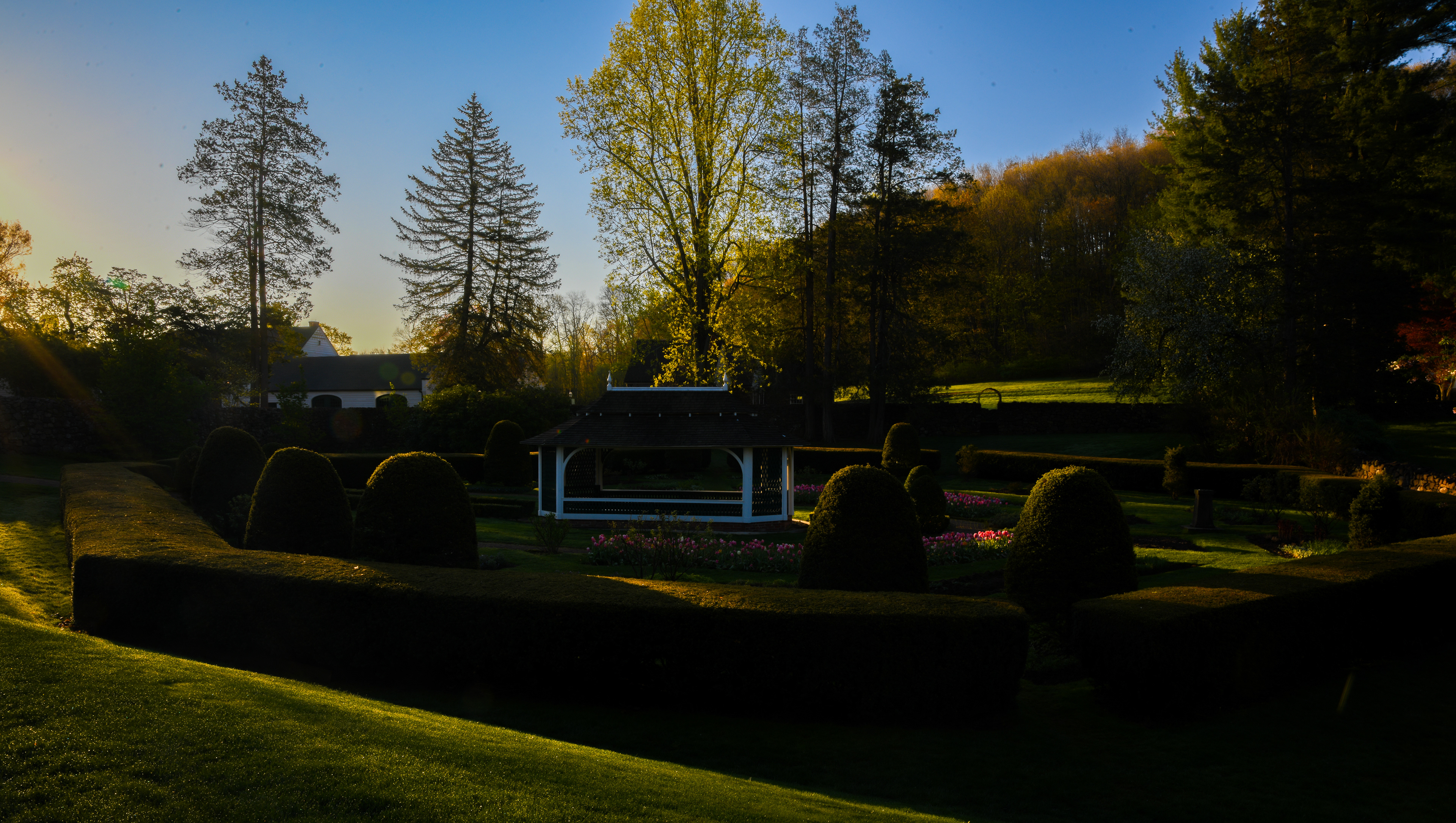 The Sunken Garden - Theodate was equally interested in the surrounding landscape and took special care when designing the gardens.