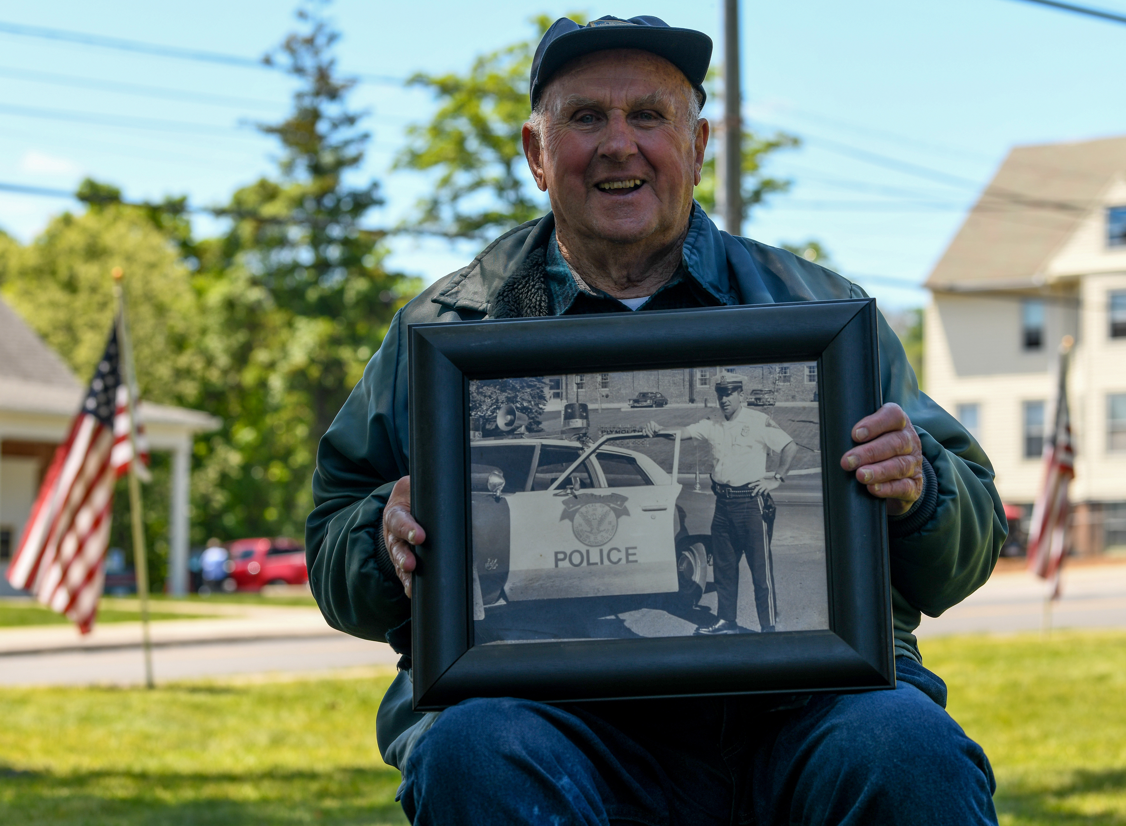 Dan Slevinsky - former Chief of Police for the Town of Plymouth, CT. This is not intended to be presented as a quality photo, but Dan's Story is too important not to include here. Currently, Dan is 87 and he can proudly say that between 1955 and 1985 he served as a police officer for his town. He worked his way up through the ranks and ultimately became the Chief of Police. Quite a guy.