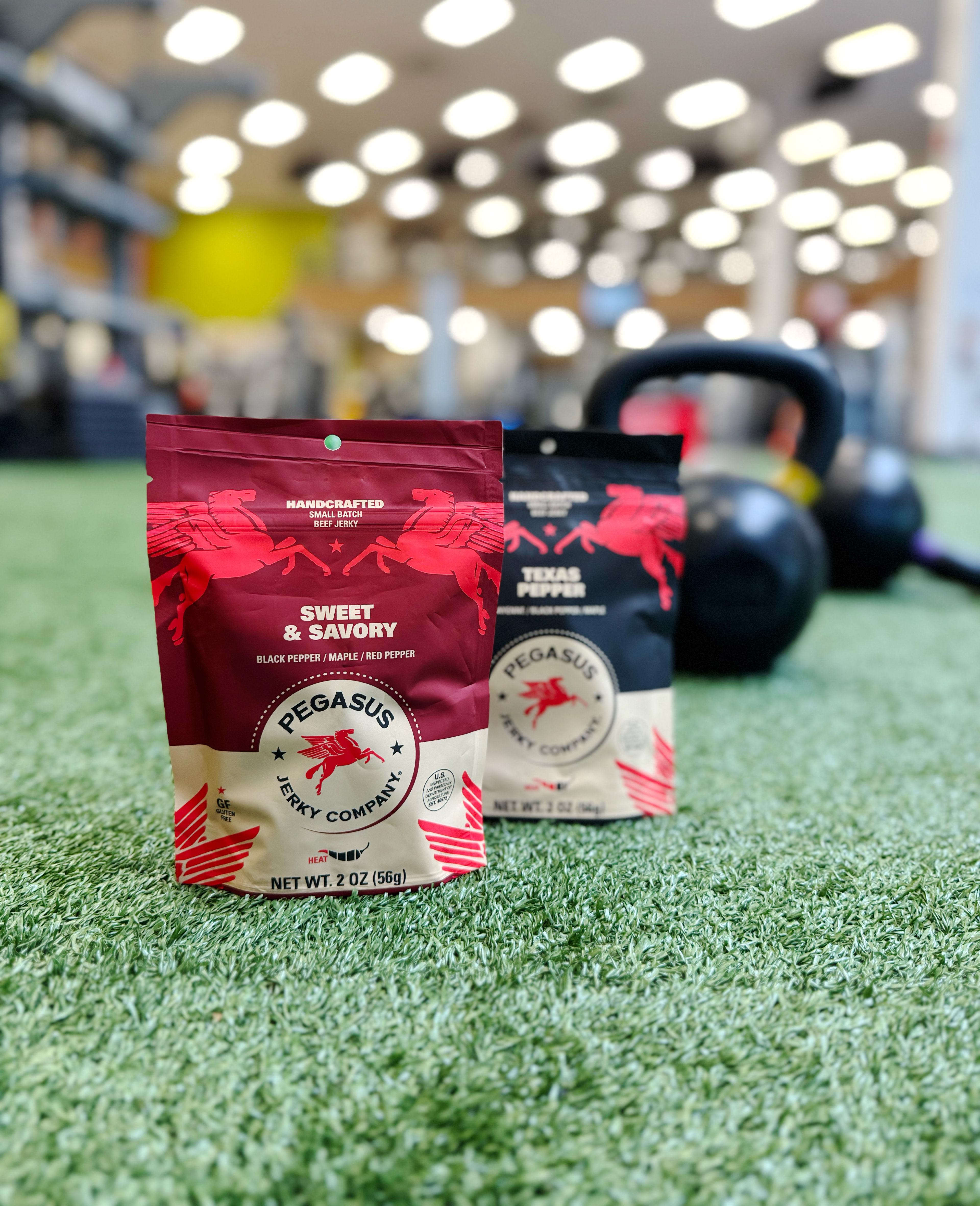 Pegasus Jerky is the perfect high protein post-workout snack.