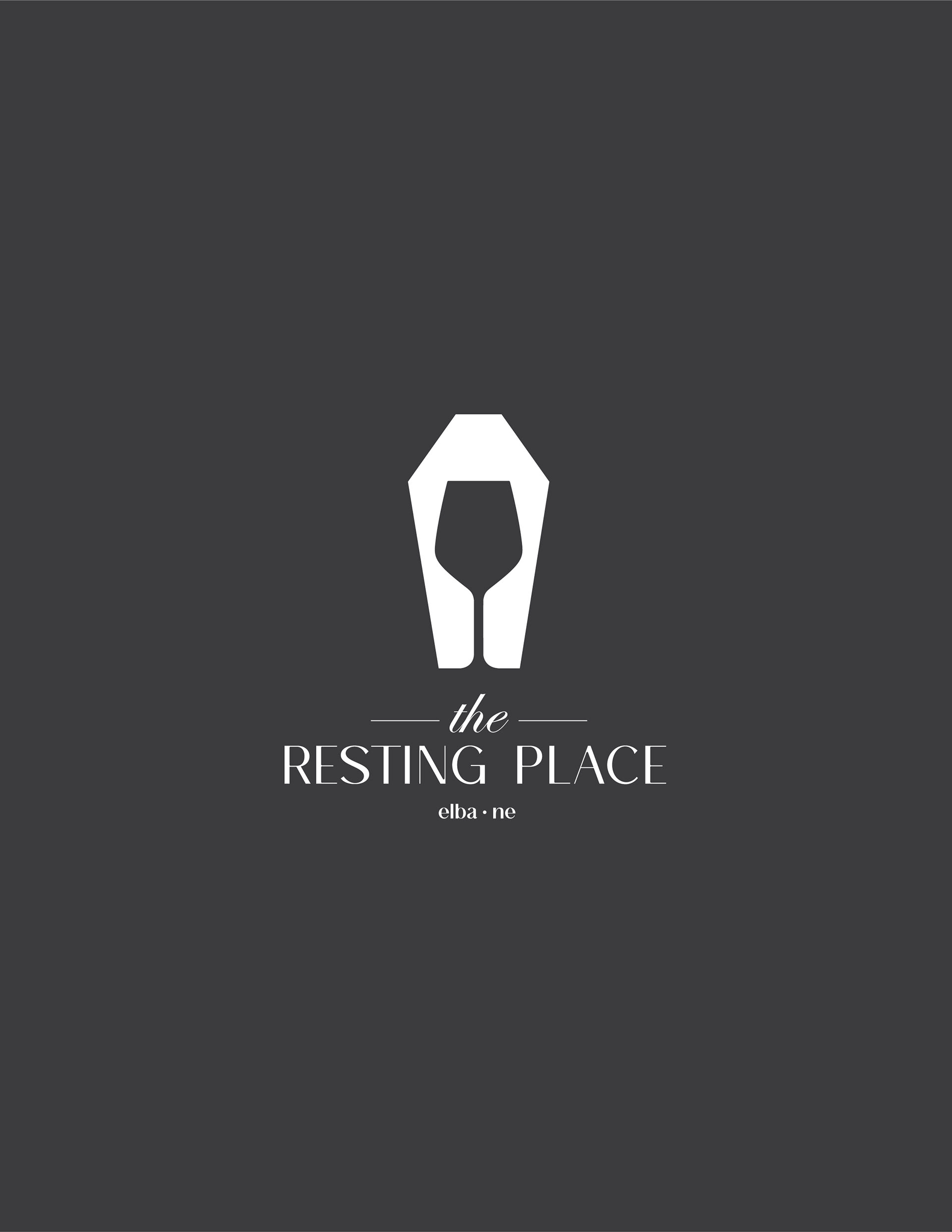 Logo designed for Rivers Edge Winery's sister brand, a converted mortuary turned tasting room.