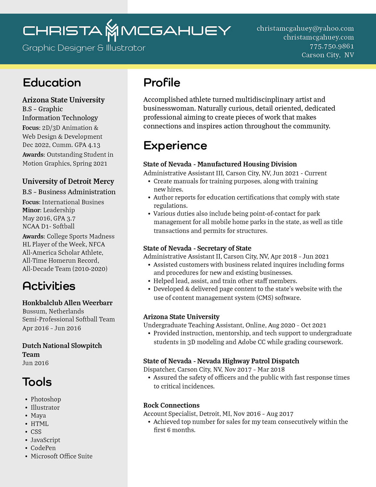 Christa McGahuey - RESUME