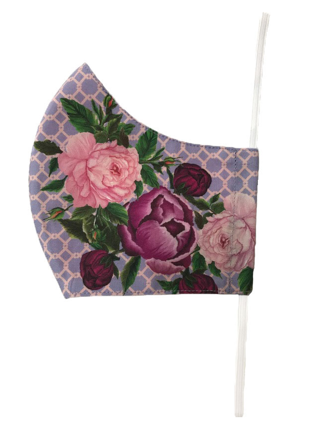 Peonies Blue Mask