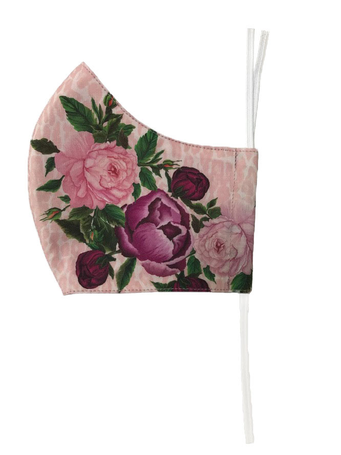 Peonies Animal Pink Mask