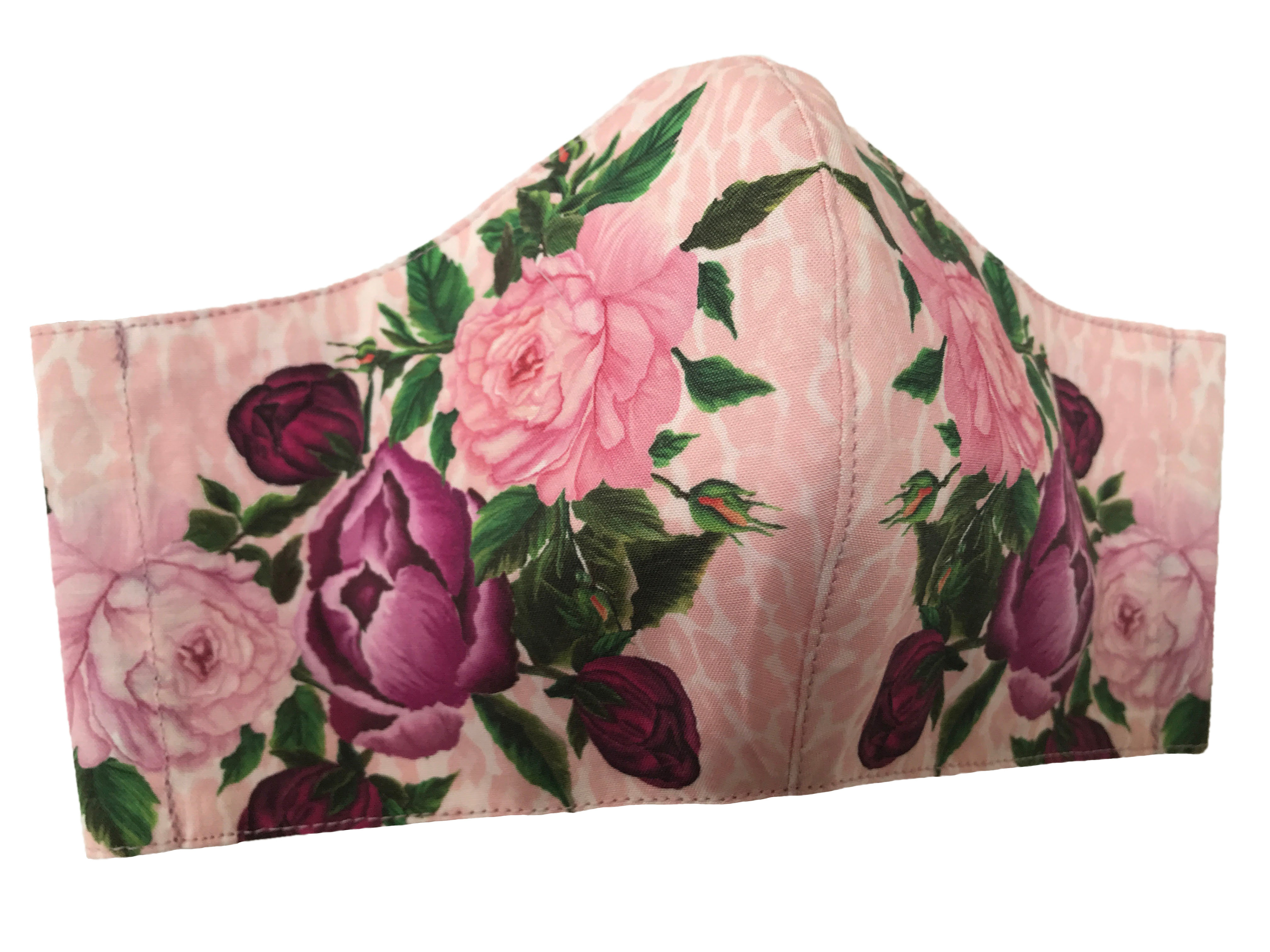 Peonies Animal Pink Mask