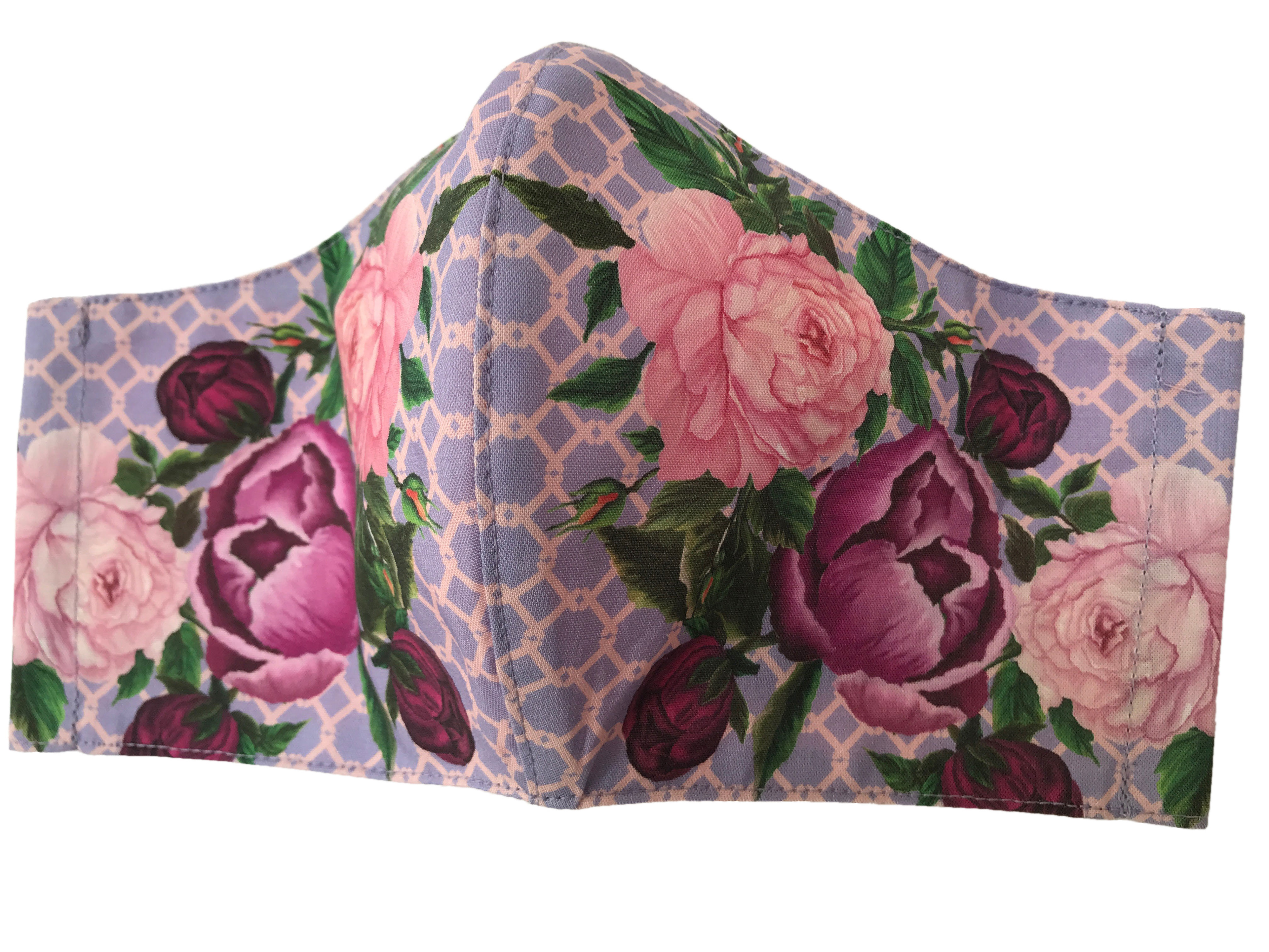 Peonies Blue Mask