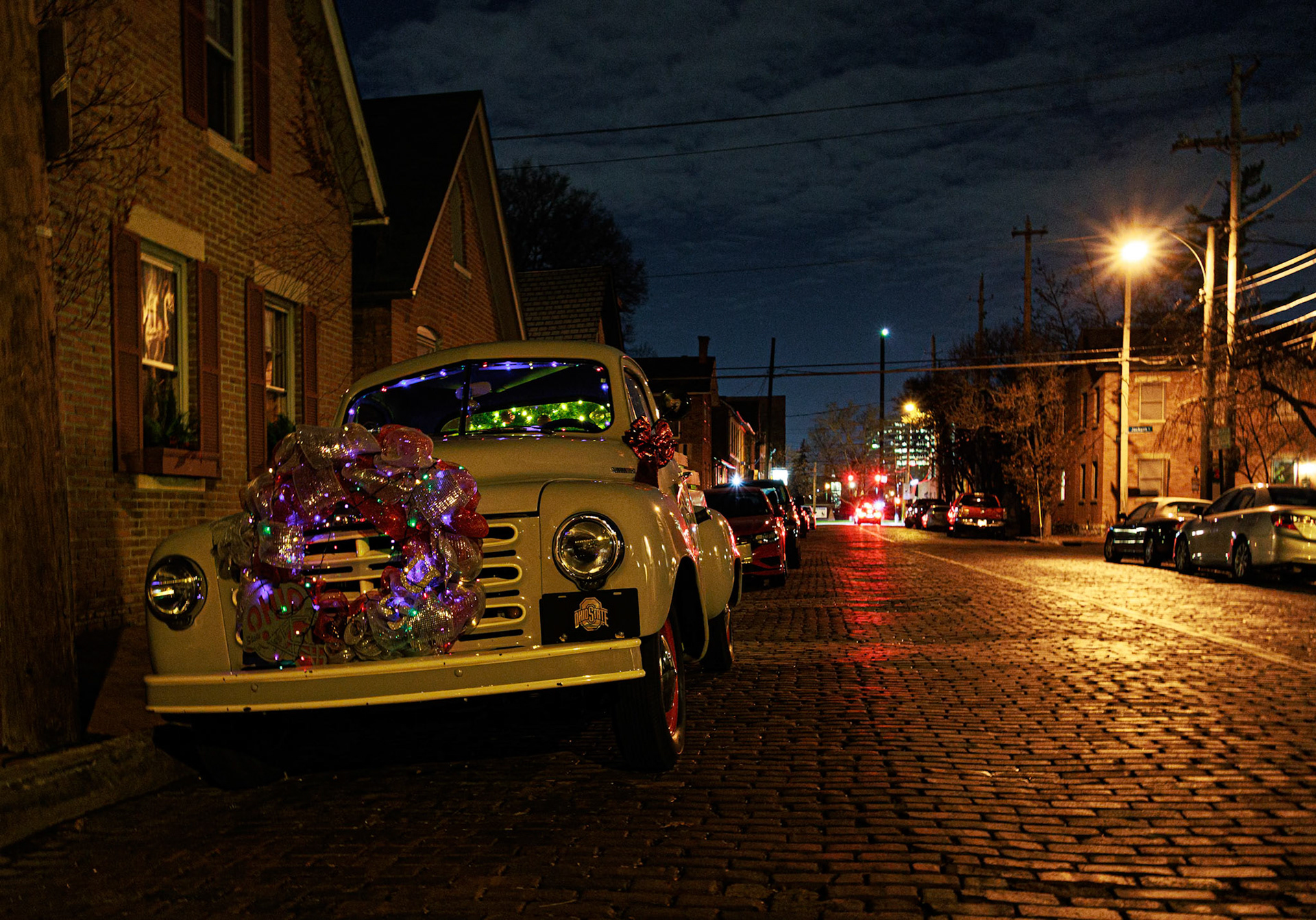 Very cool and festive Studebaker truck, German Village, Columbus, OH 2024