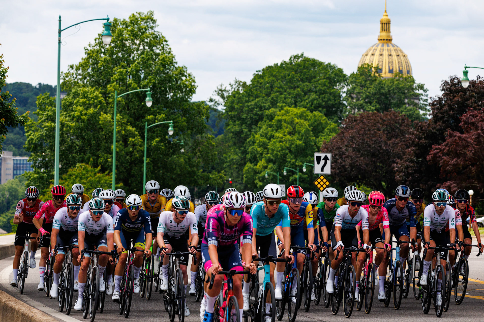 Pro Road National Championships with State Capitol in the background