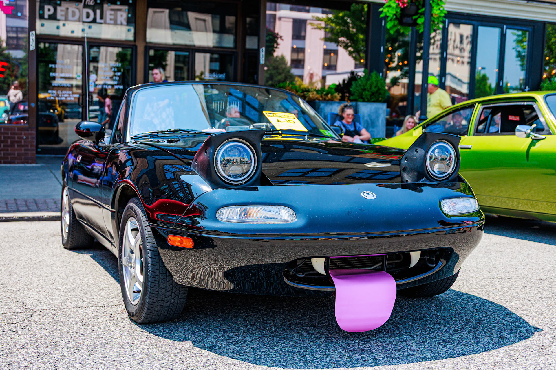 Funny little Miata with fangs and a tongue. Huntington WV