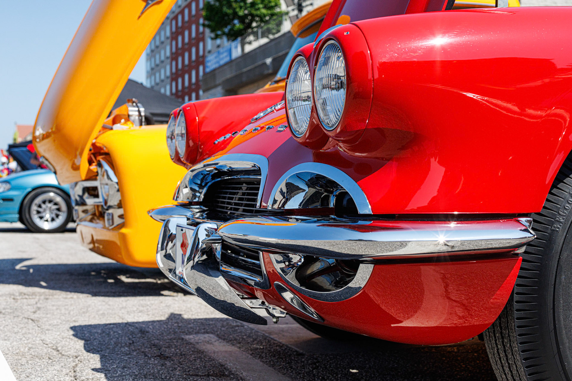 Corvette with an F-100 behind it. Interestingly that F-100 has an LS engine.