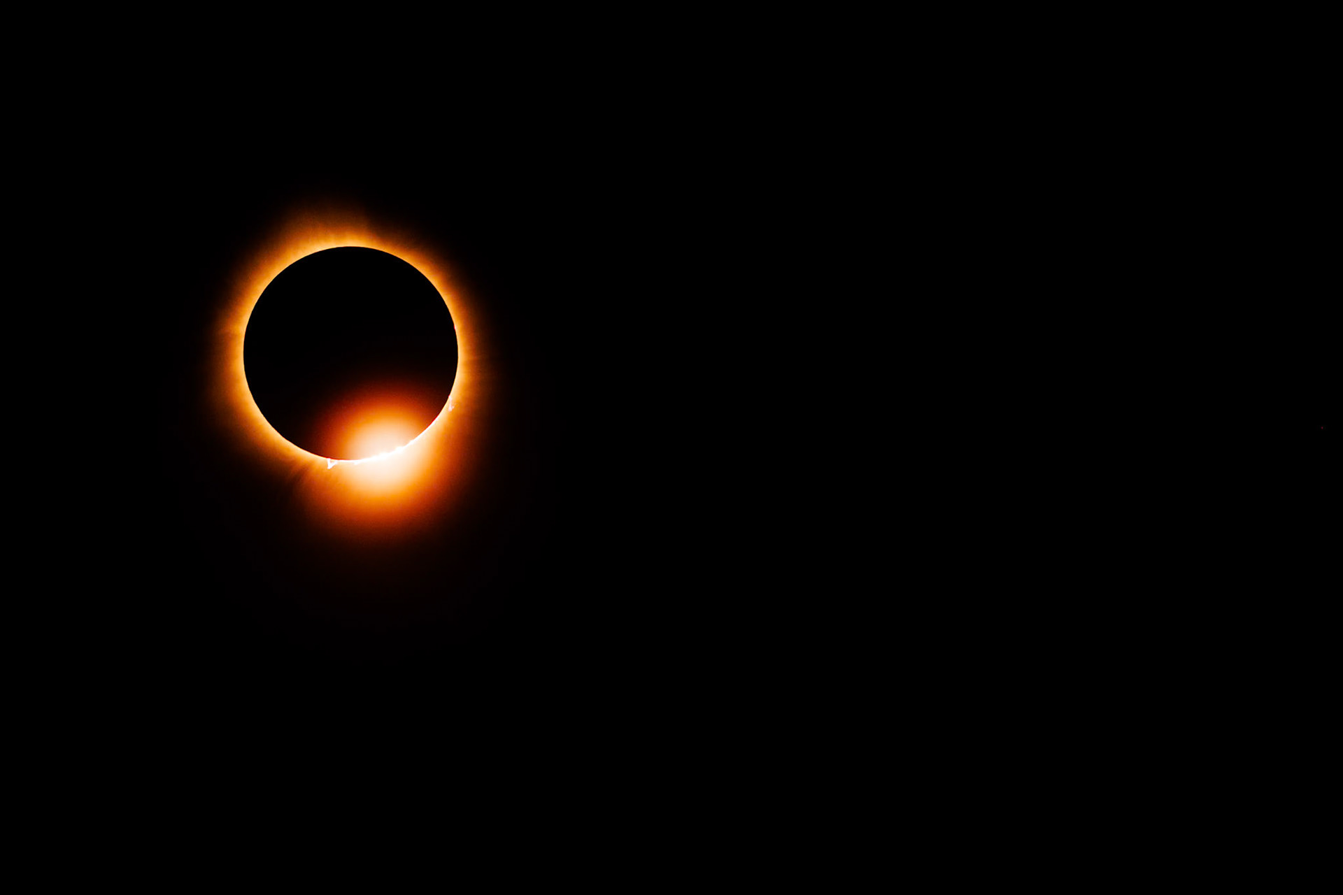 Third Contact, the ending of Totality during the 2024 total eclipse. Taken in northern Ohio.