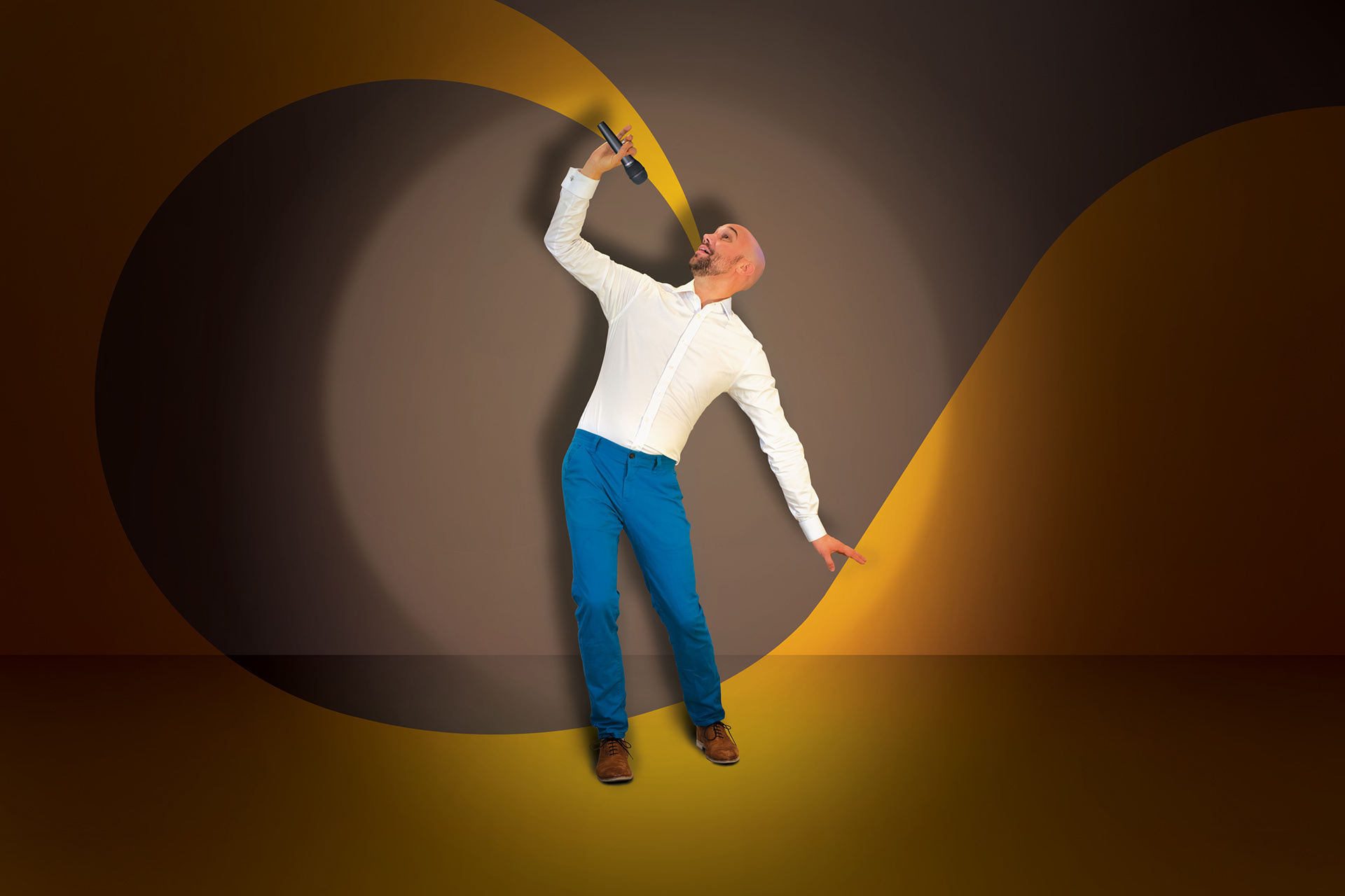 A Bright Light - This piece is about charisma. My husband is the definition of the word in every possible way. This image is showing him performing and from his voice/performance, the room comes alive, colorful and vibrant. His charisma lights up any room that he enters.  As I was creating this piece, I had a realization. I used to be a lot like my husband in this photo. It wasn't until I was dating him that I realized that I am actually an introvert that has learned how to live in an extroverted world. Growing up in a conservative rural town, I felt that I needed to be the center of attention and be the outgoing one to get everyone to like me. In my mind, I thought that if everyone liked me, it wouldn't be a big deal if they ended up finding out about my sexuality. Many years later when I started dating him, I realized that I didn't have to be center stage all of the time, so I learned to still have that charisma but in a much more subdued fashion that fits me better as an individual.