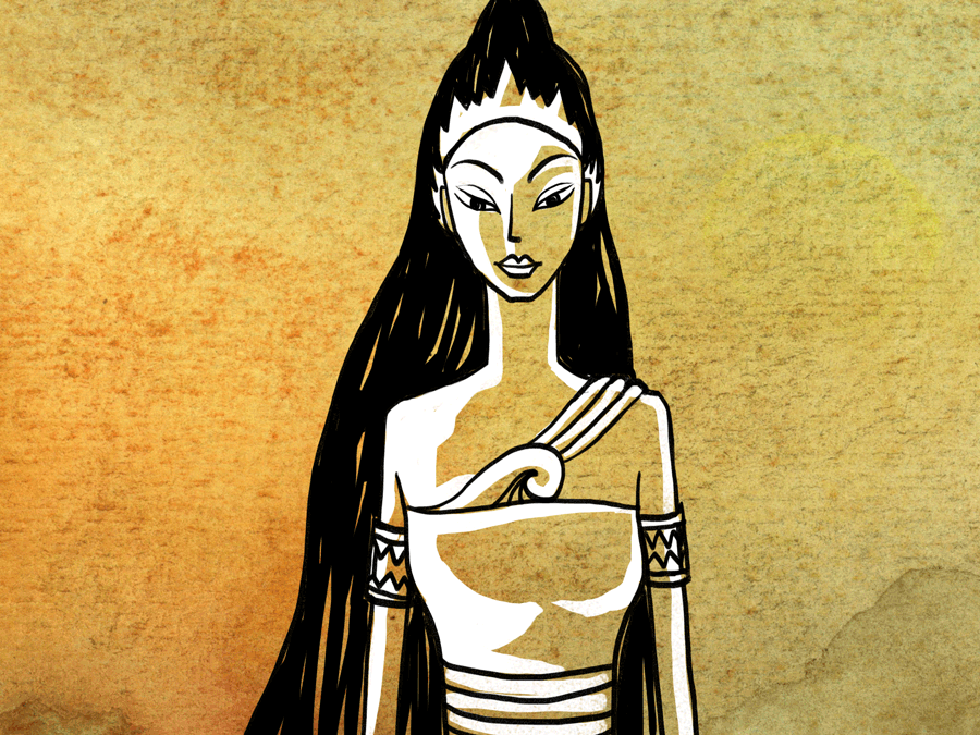 When she woke up, Dewi Kandita jumped into the sea. Her beauty was restored but she realizes that she was not a human anymore.