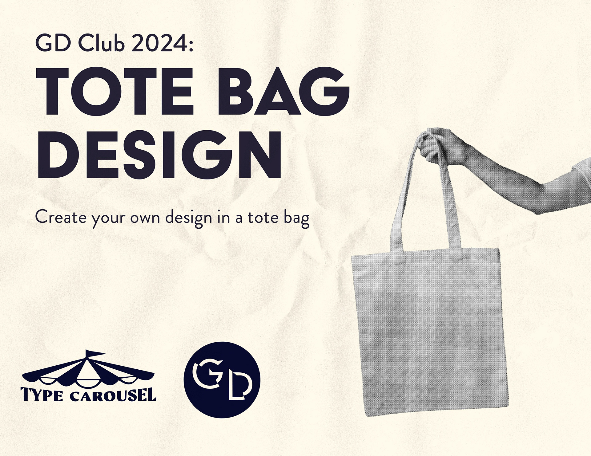 Tote bag design sign