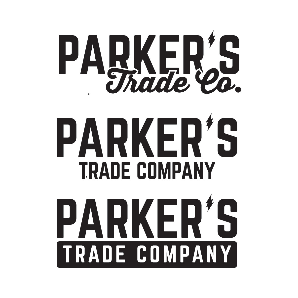 Parker's Trade Company • Variants • Logo Design