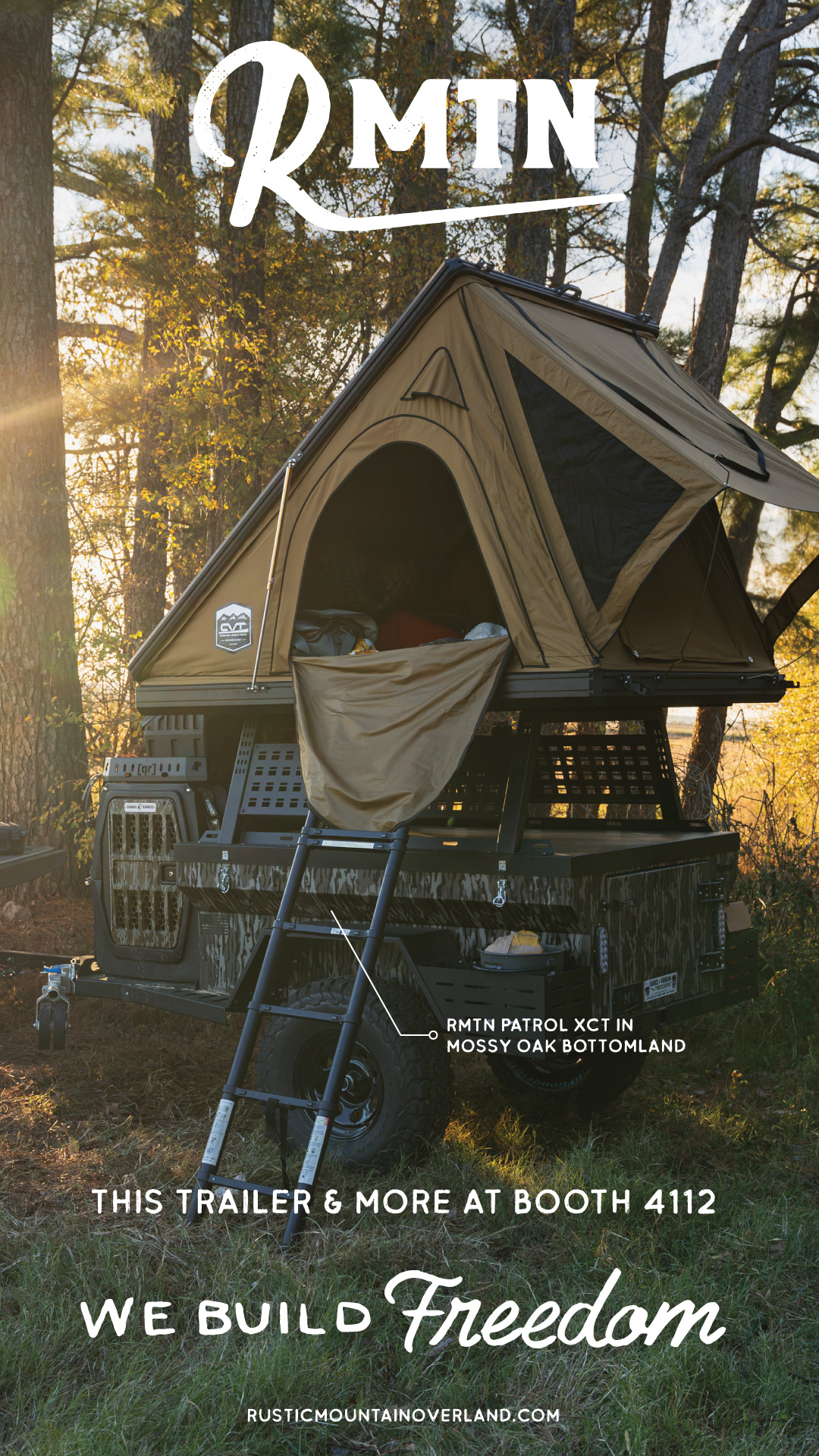 2025 Rustic Mountain Overland NWTF Ad Design