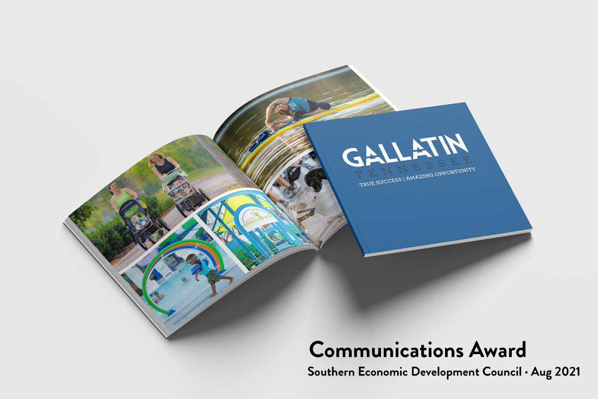 2021 Gallatin Economic Development Agency Annual Report Design - Spot Gloss & Diecut