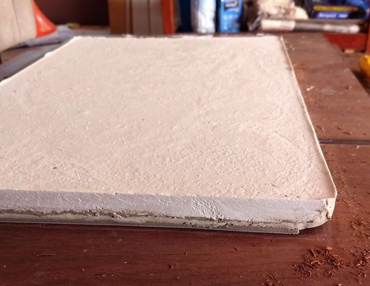 Placa de gesso curada