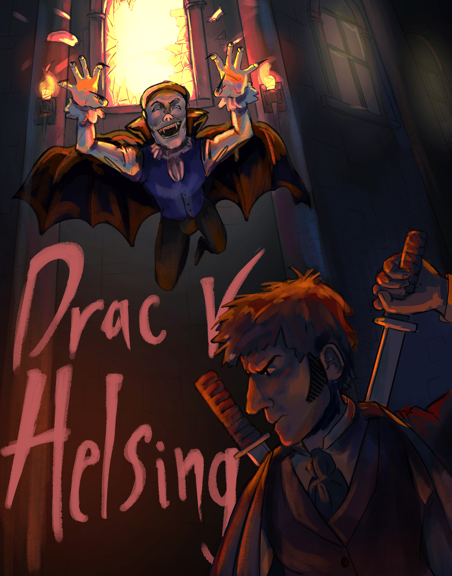 Drac V. Helsing, 2024, Clip Studio Paint