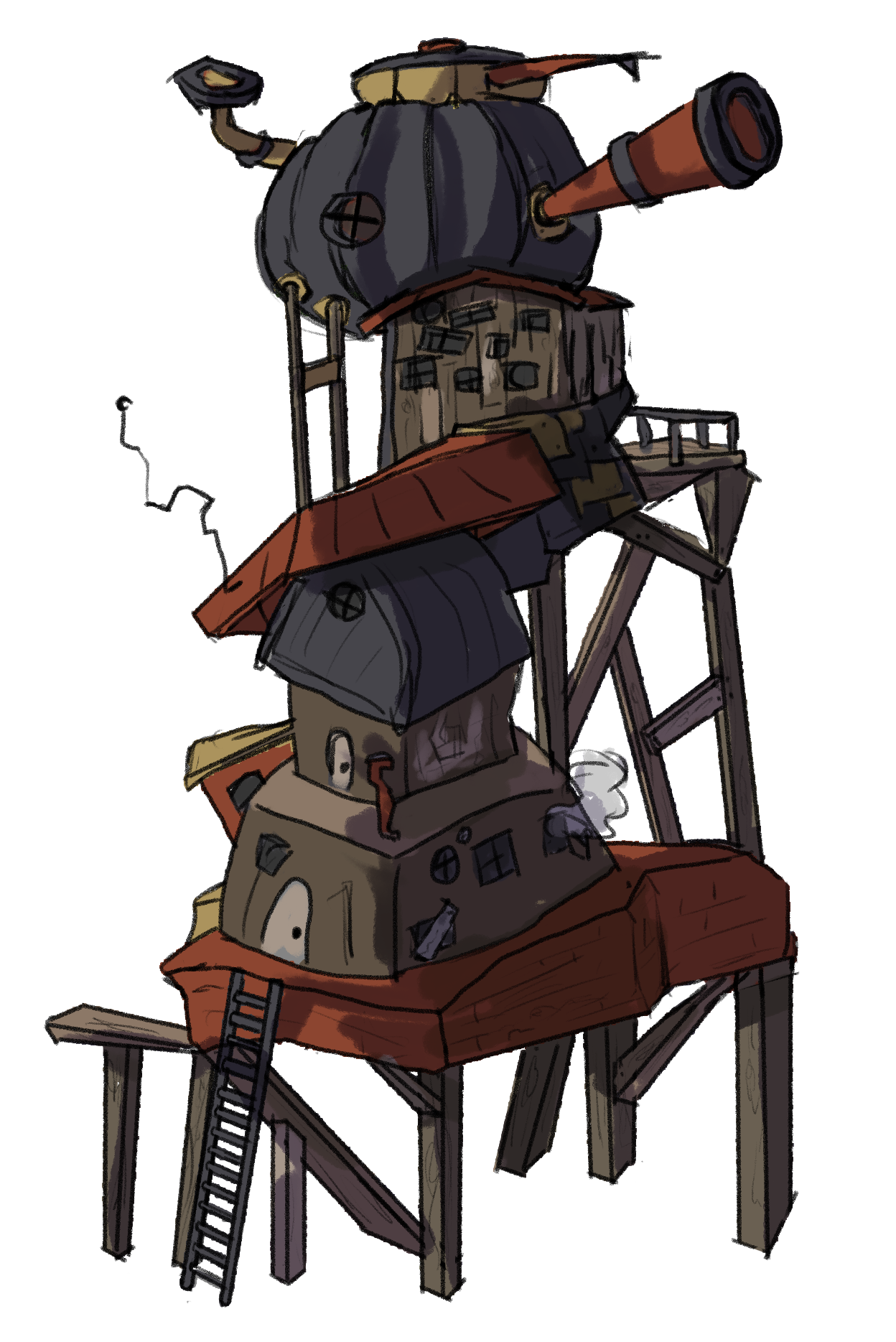 Final Building, Clip Studio Paint, 2023