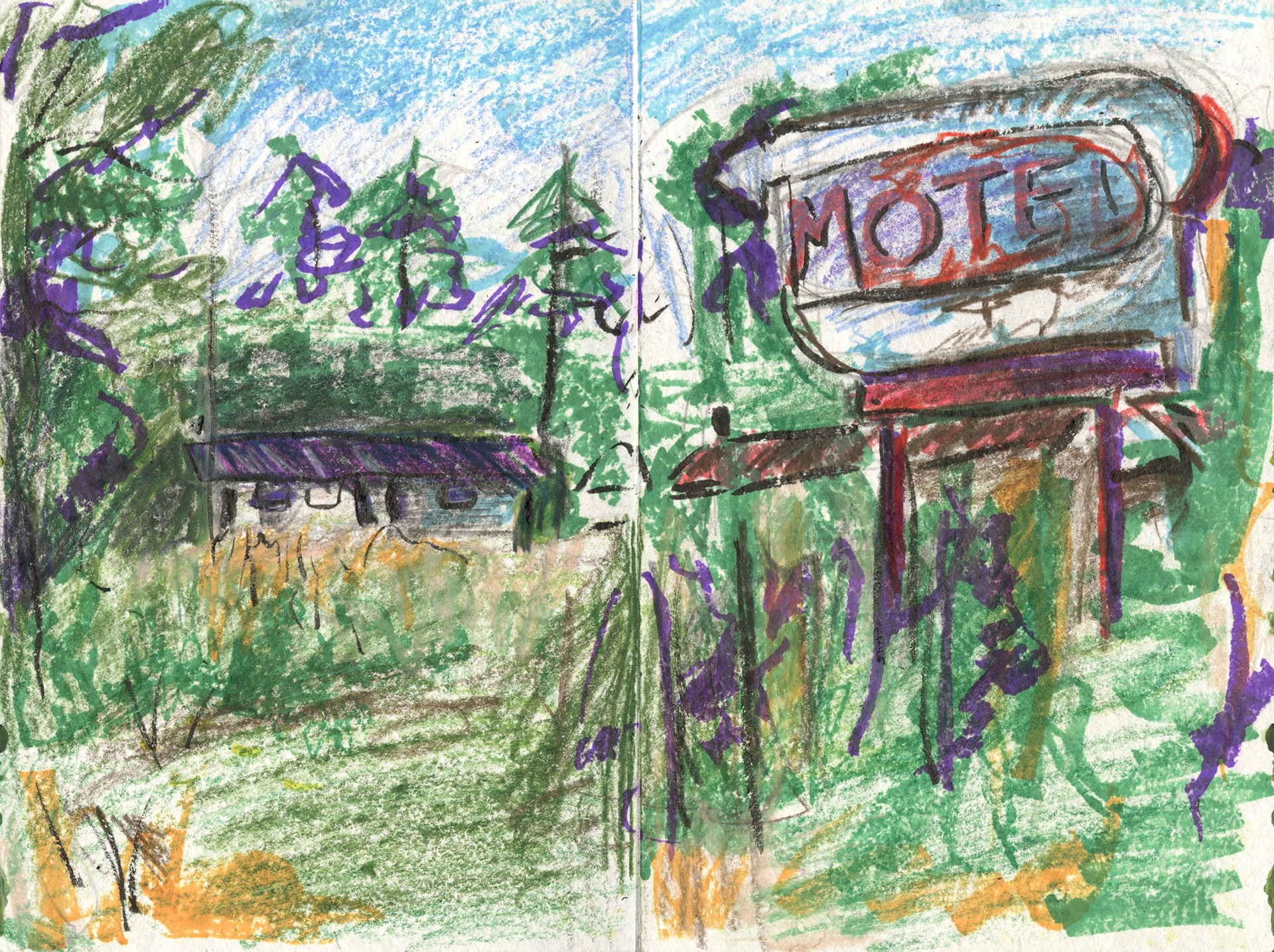 Experimental Style, Alcohol Marker and Color Pencil. 2023