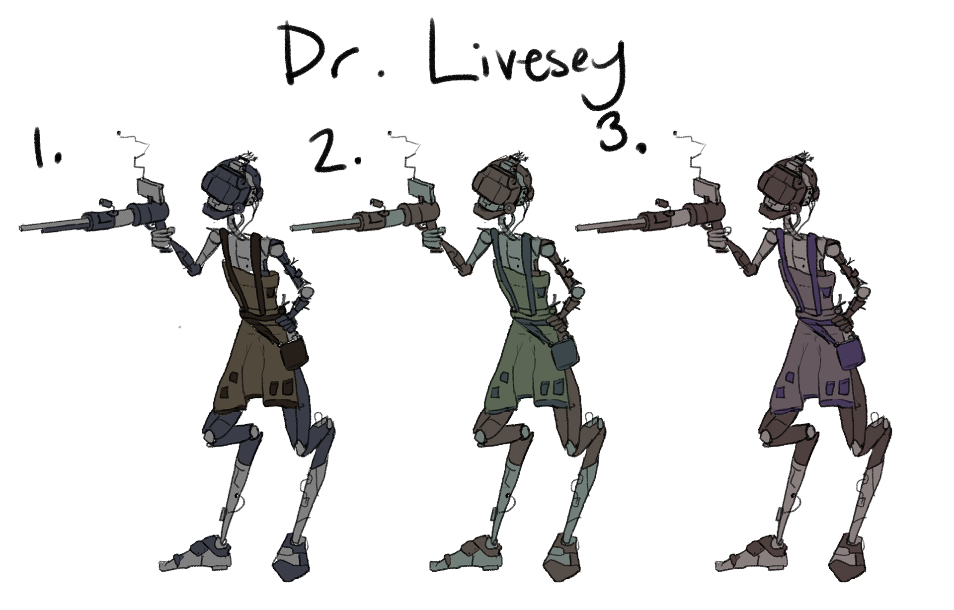 Livesey Color Comps, Clip studio Paint, 2023
