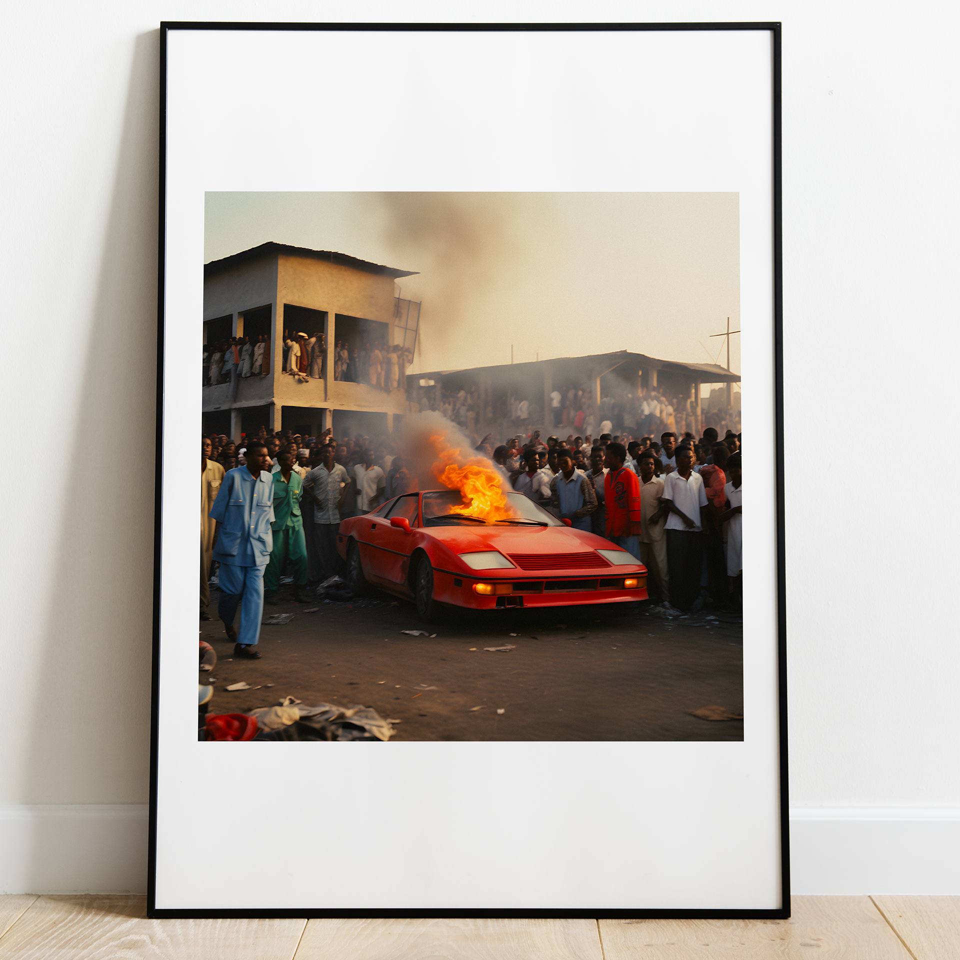 "BURNING CARS" IN SUDAN