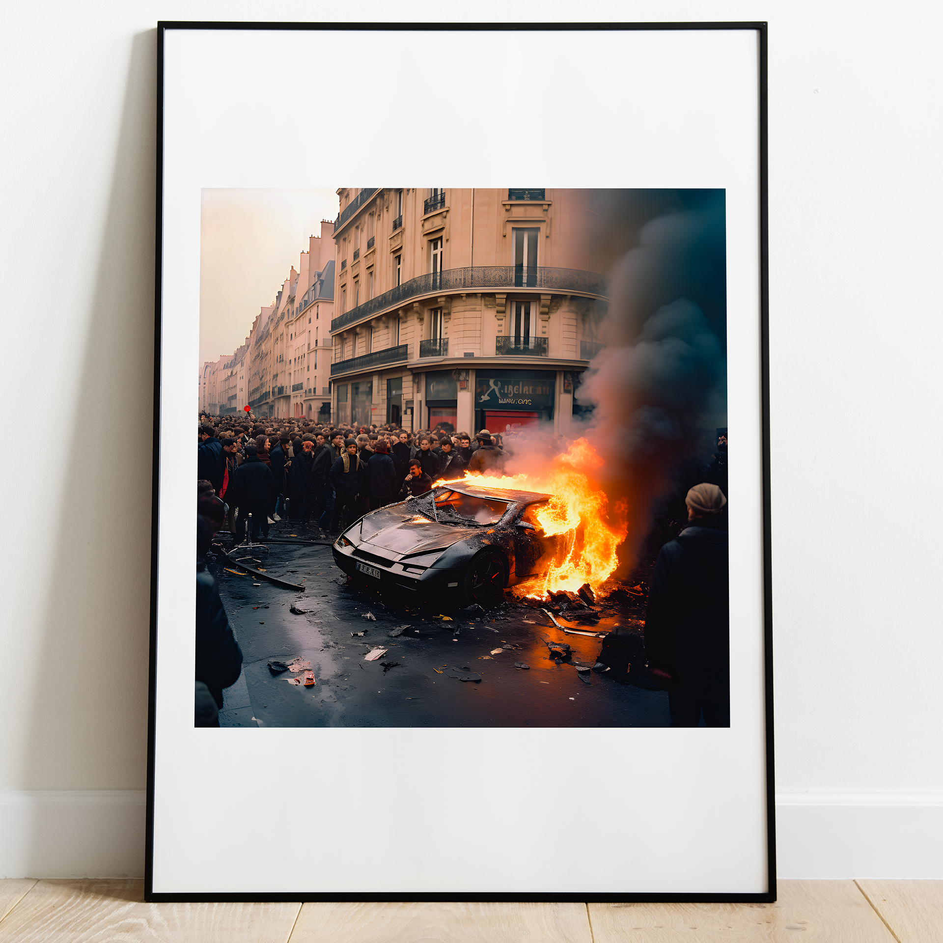 "BURNING CARS" IN PARIS