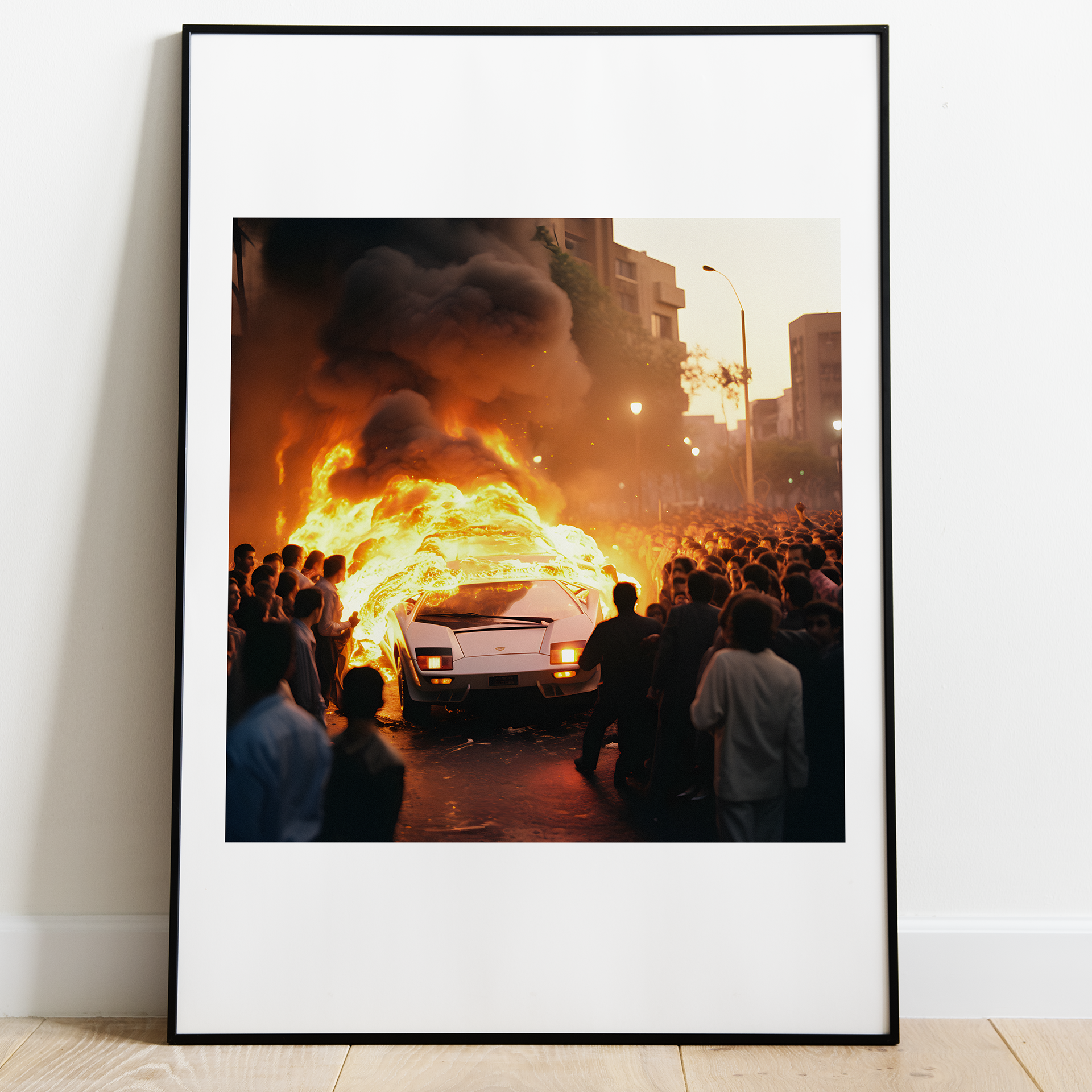 "BURNING CARS" IN ALGIERS