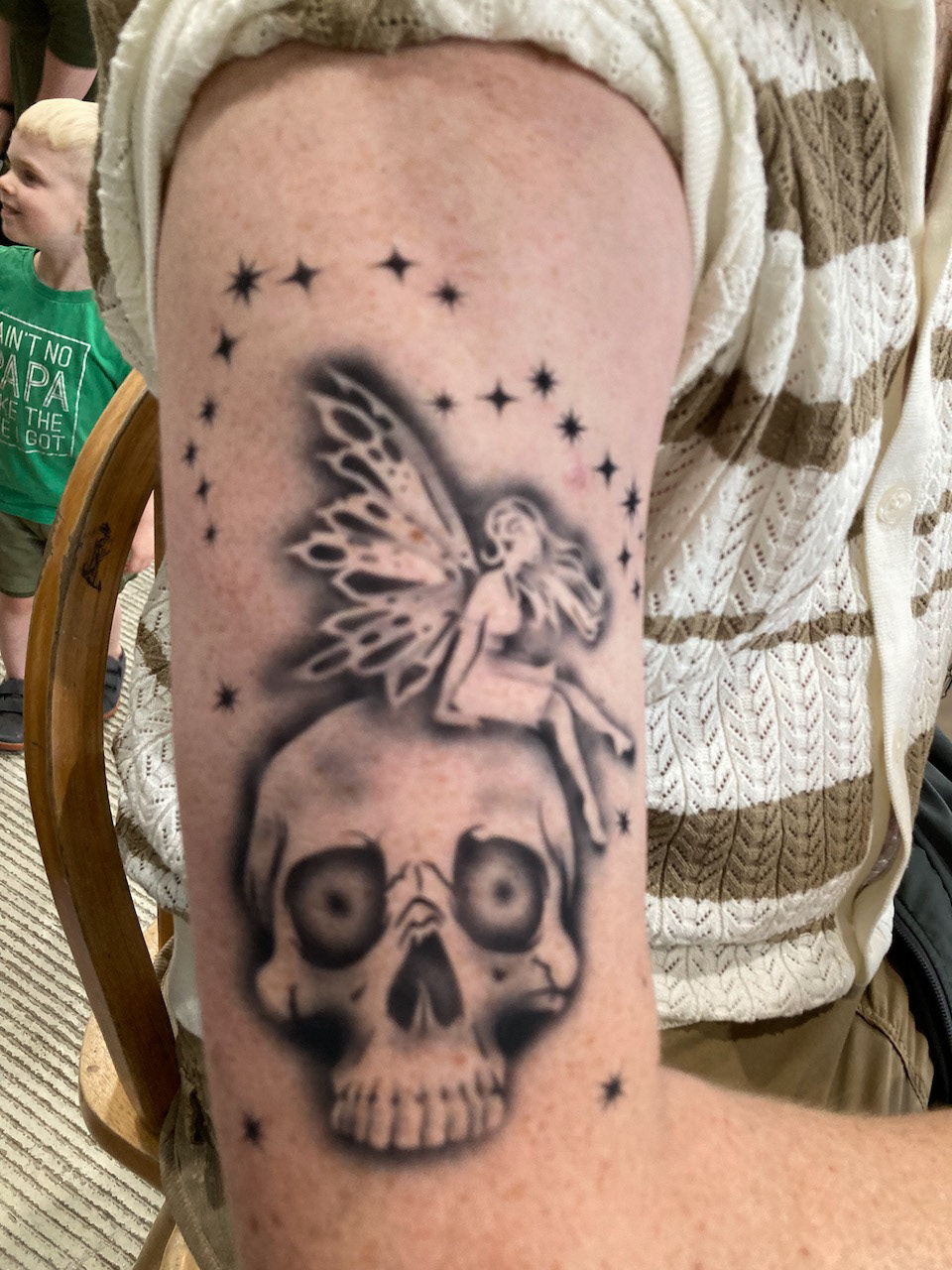 Fairy on Skull w/PIZZAZ! Tattoo