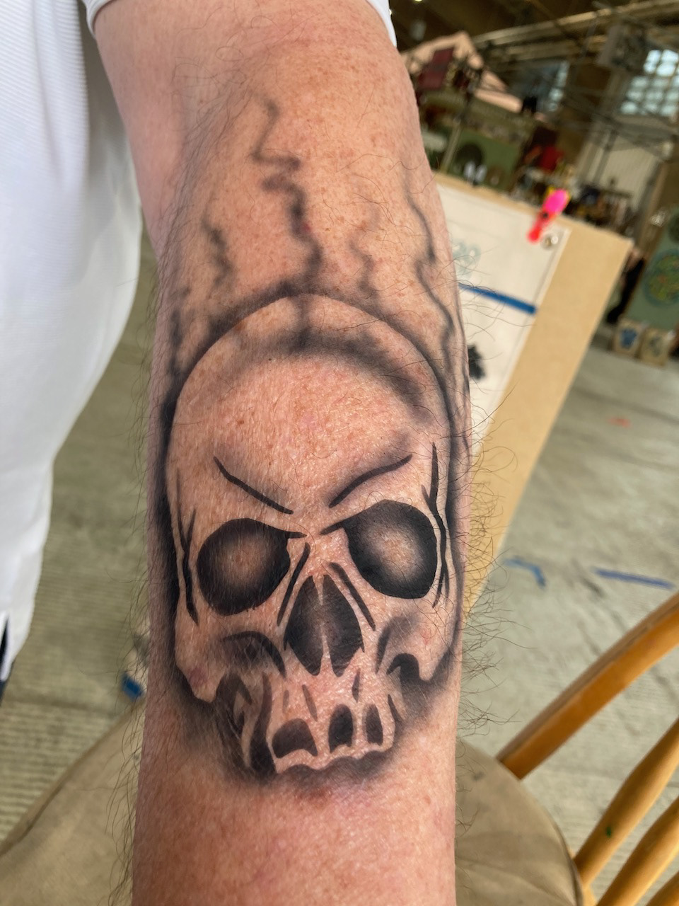 Skull Steaming Tattoo